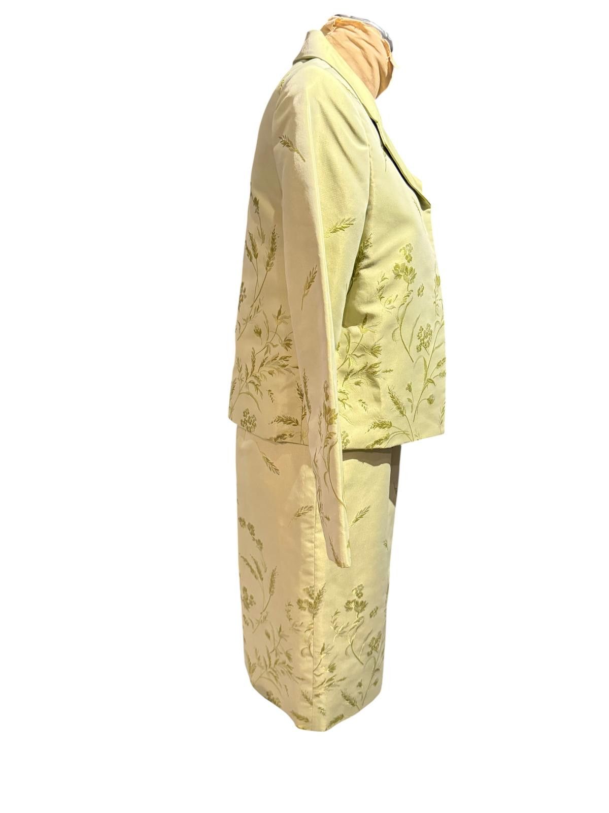 Oscar De La Renta Oscar de la Renta Vintage Embroidered Dress & Jacket Set Size M / US 6-8 / IT 42-44 - 3 Thumbnail