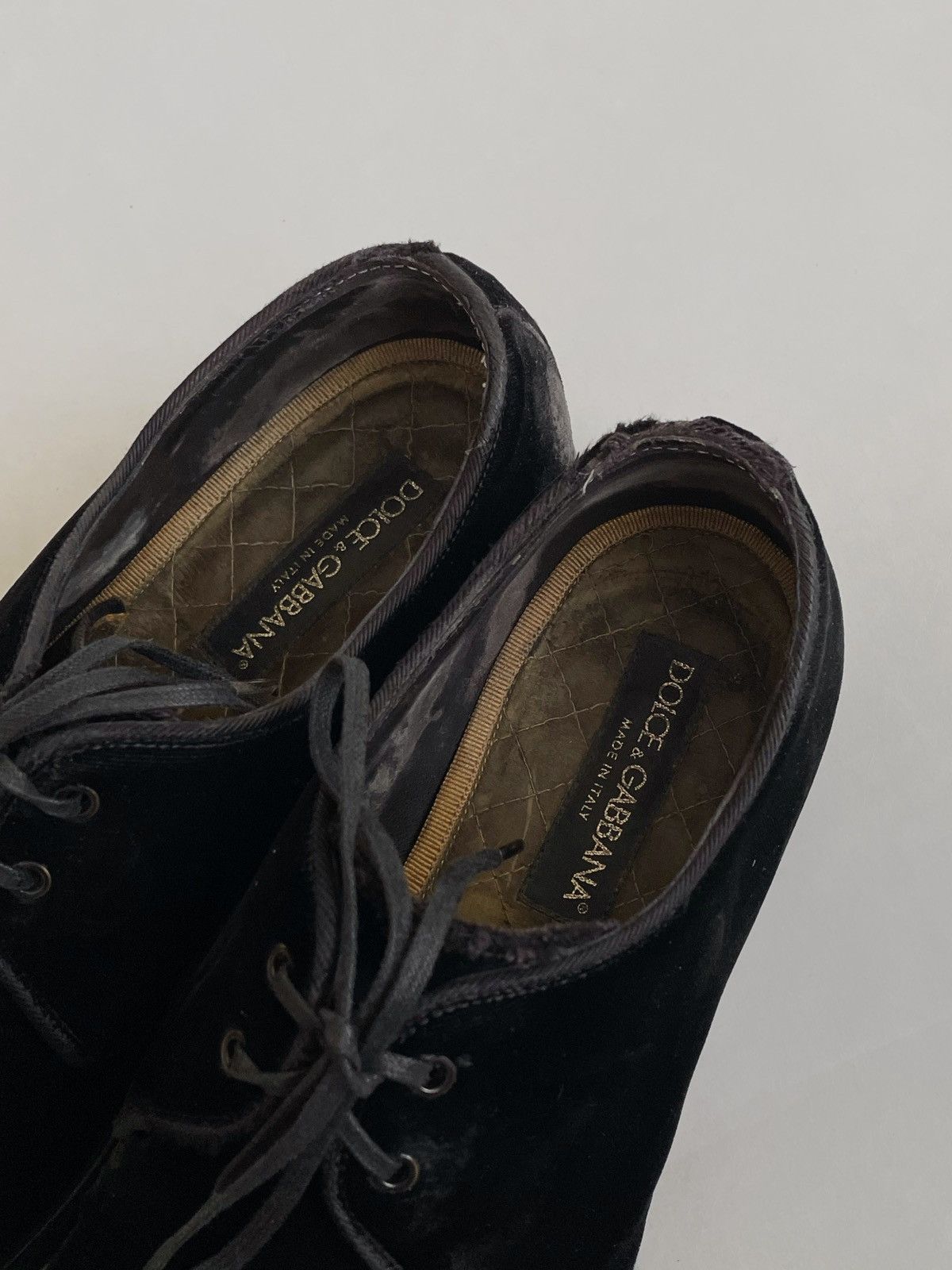 Dolce & Gabbana Dolce Gabbana distressed velour/leather casual shoes Size US 8.5 / EU 41-42 - 8 Thumbnail
