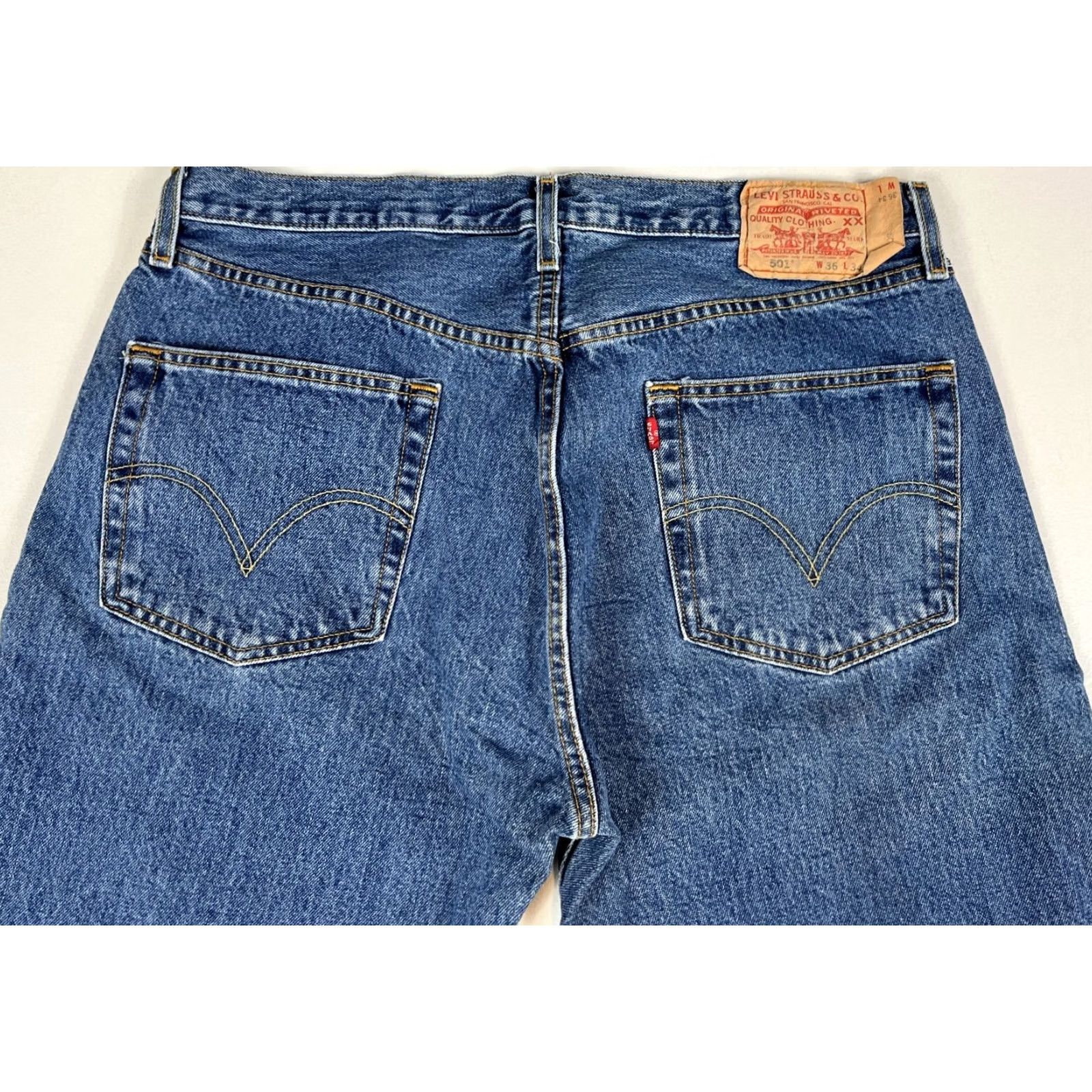 Levi's VINTAGE Levi's 501 Jeans XX Red Tab Men’s 90s Straight Denim Blue 36x34 Mens Size US 36 / EU 52 - 5 Thumbnail