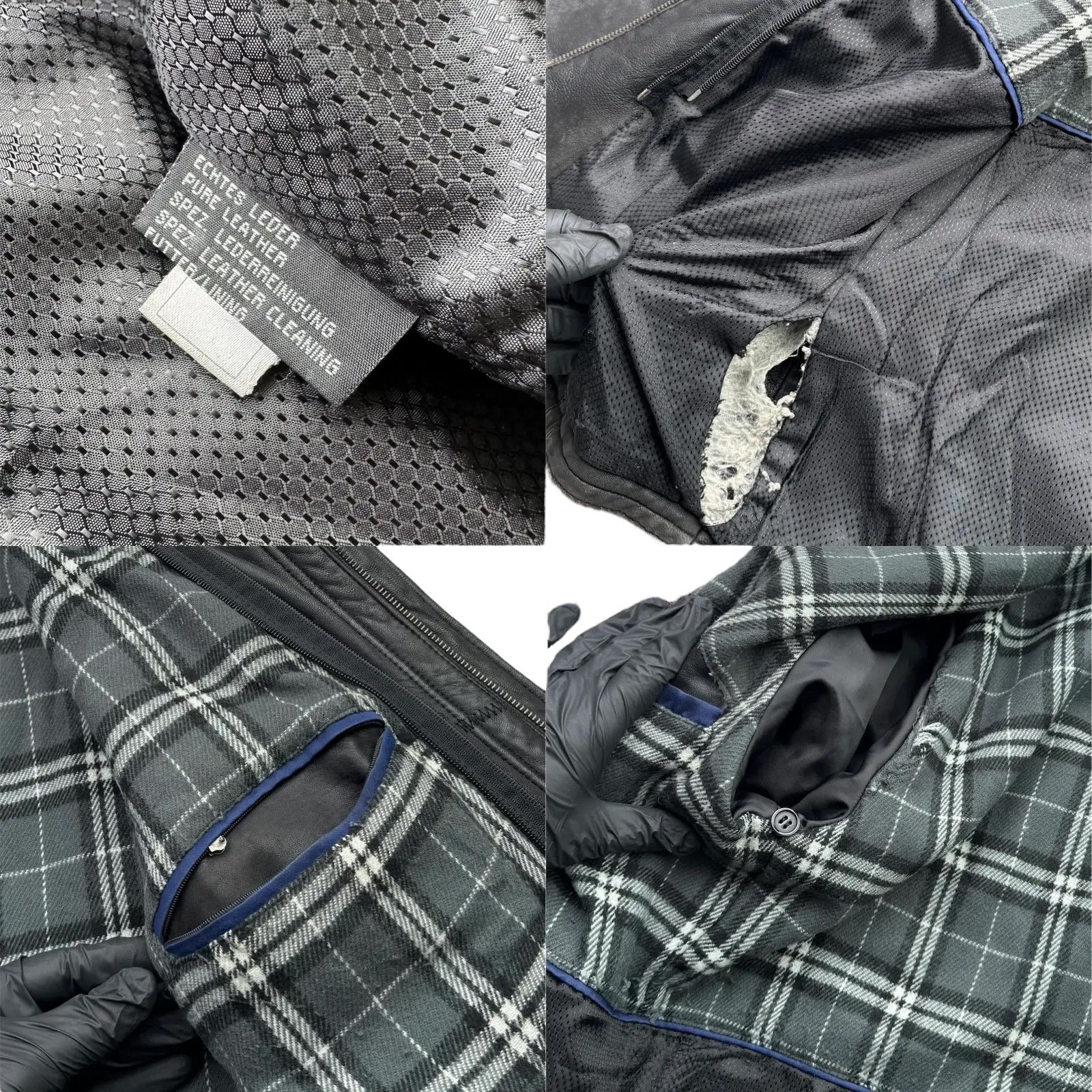 Vintage Y2K Thrashed Leather Jacket(V239) Size US XXL / EU 58 / 5 - 3 Thumbnail
