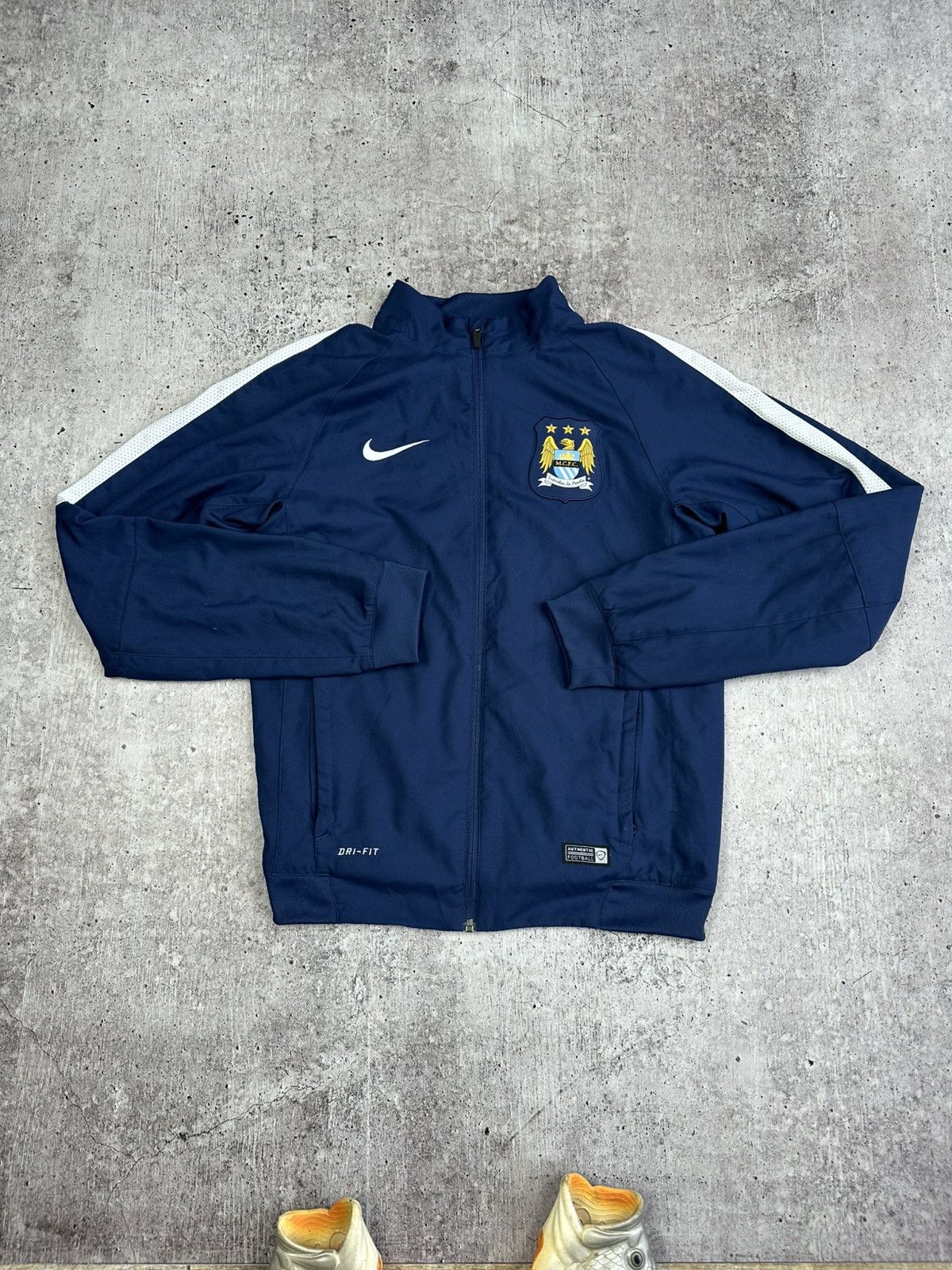 Nike 2014/15 Nike Manchester City Vintage Training Track Jacket Size US S / EU 44-46 / 1 - 1 Thumbnail