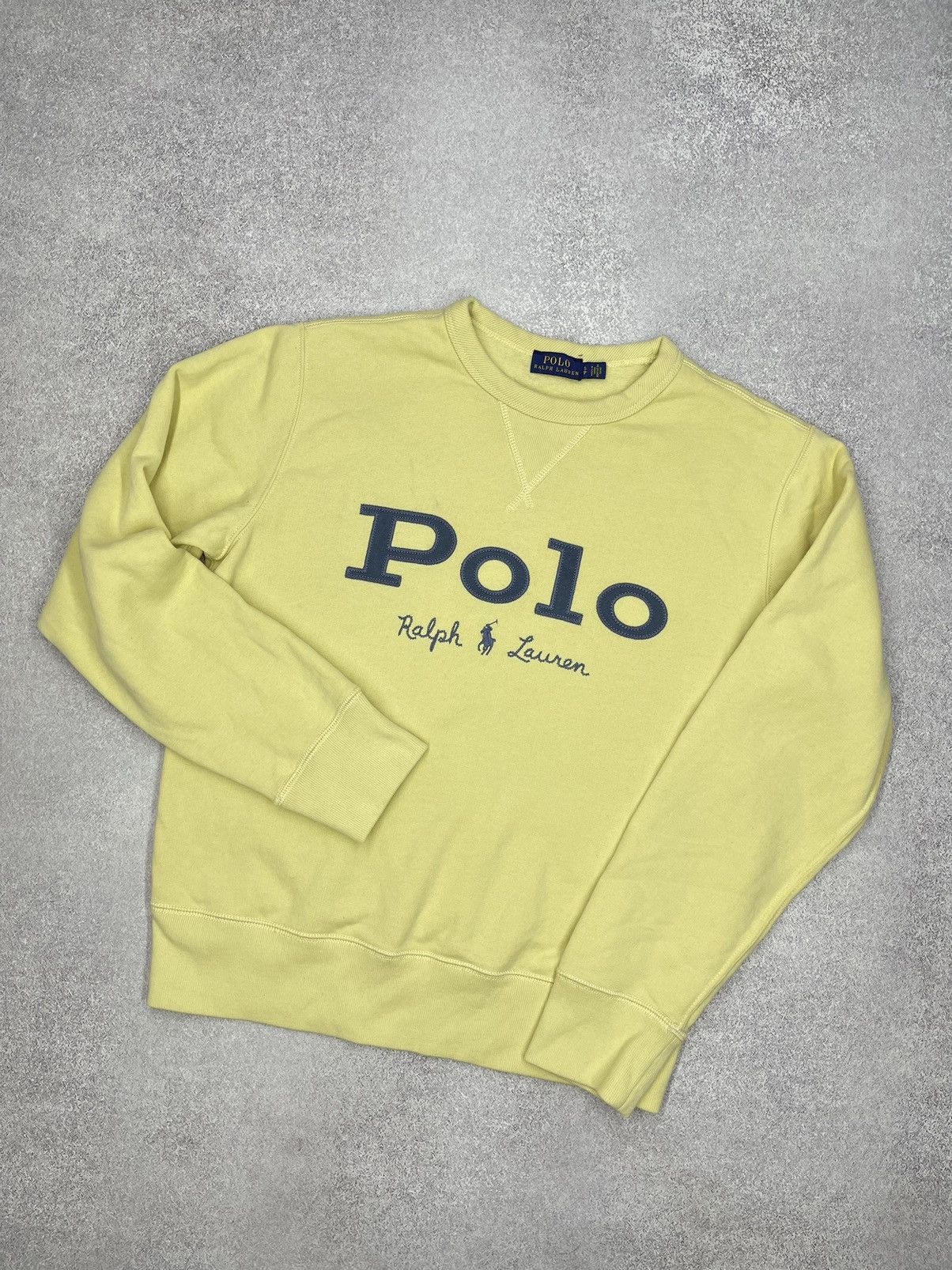 Polo Ralph Lauren Women Polo Ralph Lauren Sweatshirt Yellow Big Logo Y2K Rugby Size S / US 4 / IT 40 - 1 Thumbnail
