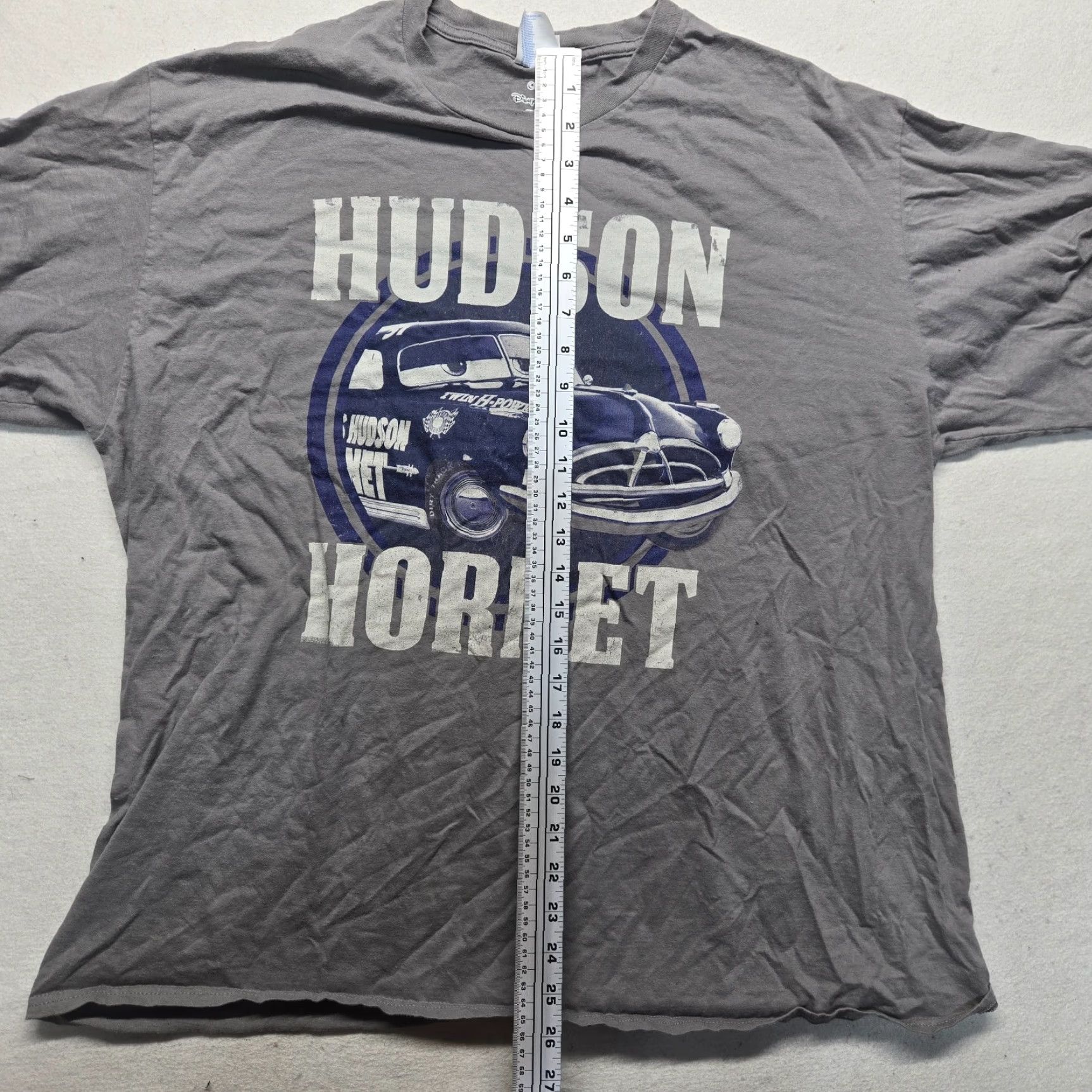 Disney Disney Pixar Cars Hudson Hornet Badge T-Shirt Unisex Adult 2XL Gray Short Sleeve Regular Fit Sports Size US XXL / EU 58 / 5 - 7 Thumbnail