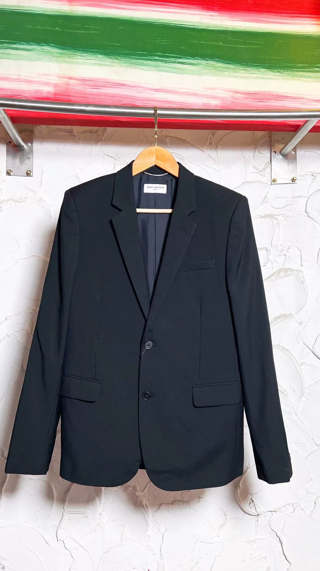 Saint Laurent Paris Saint Laurent Men's Leather Elbow Blazer Size US XL / EU 56 / 4 - 1 Thumbnail