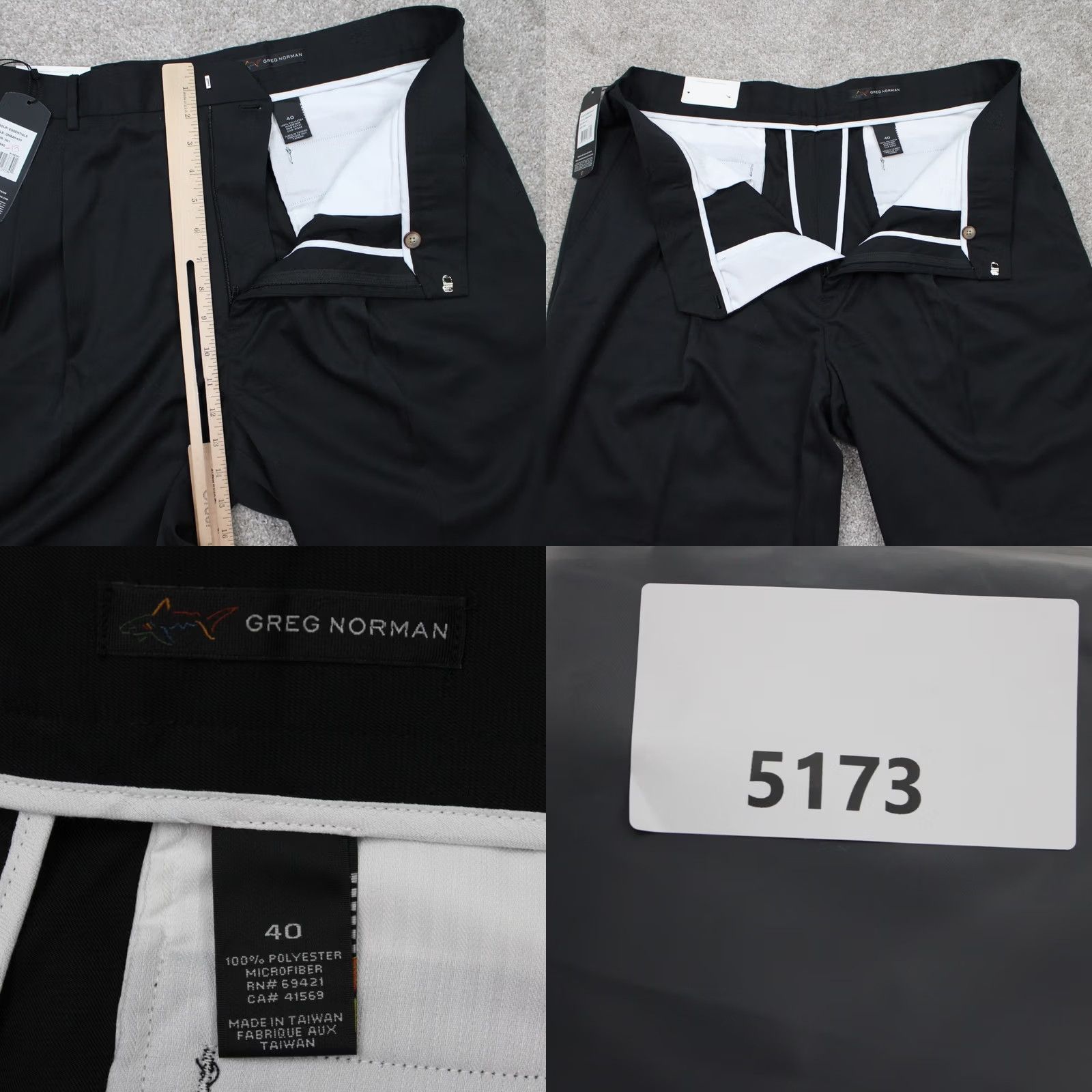 Essentials Greg Norman Essentials Golf Shorts NWT Mens 40 Black Polyester 10" inseam Chino Short Slim? Regular Fit Adults Mens Black Golf Shorts Size US 40 / EU 56 - 8 Thumbnail