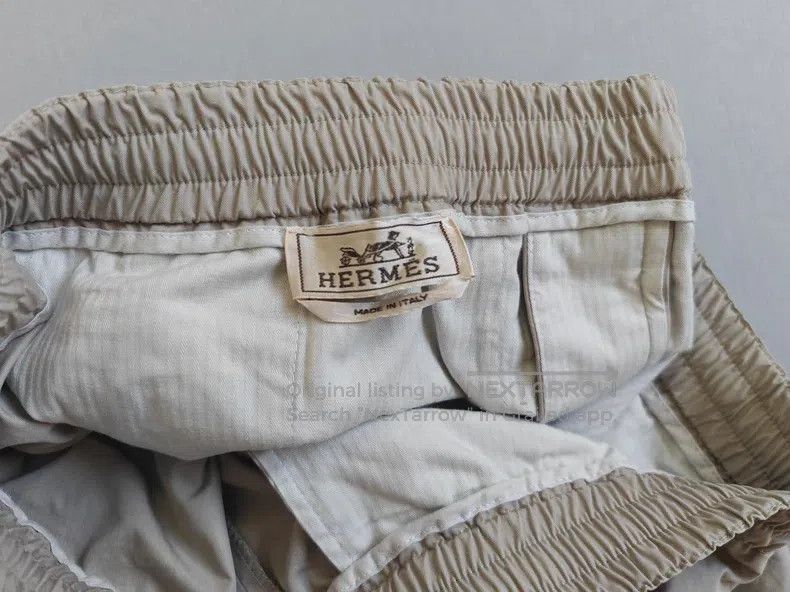 Other Hermes Casual sport sweatpants, light khaki color, 100% co Size US 40 / EU 56 - 3 Thumbnail