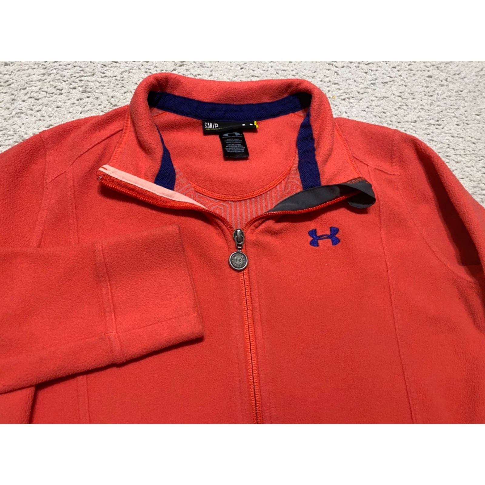 Under Armour Under Armour Womens Jacket Small Pink Full Zip Fleece Long Sleeve Semi Fitted Size S / US 4 / IT 40 - 2 Thumbnail