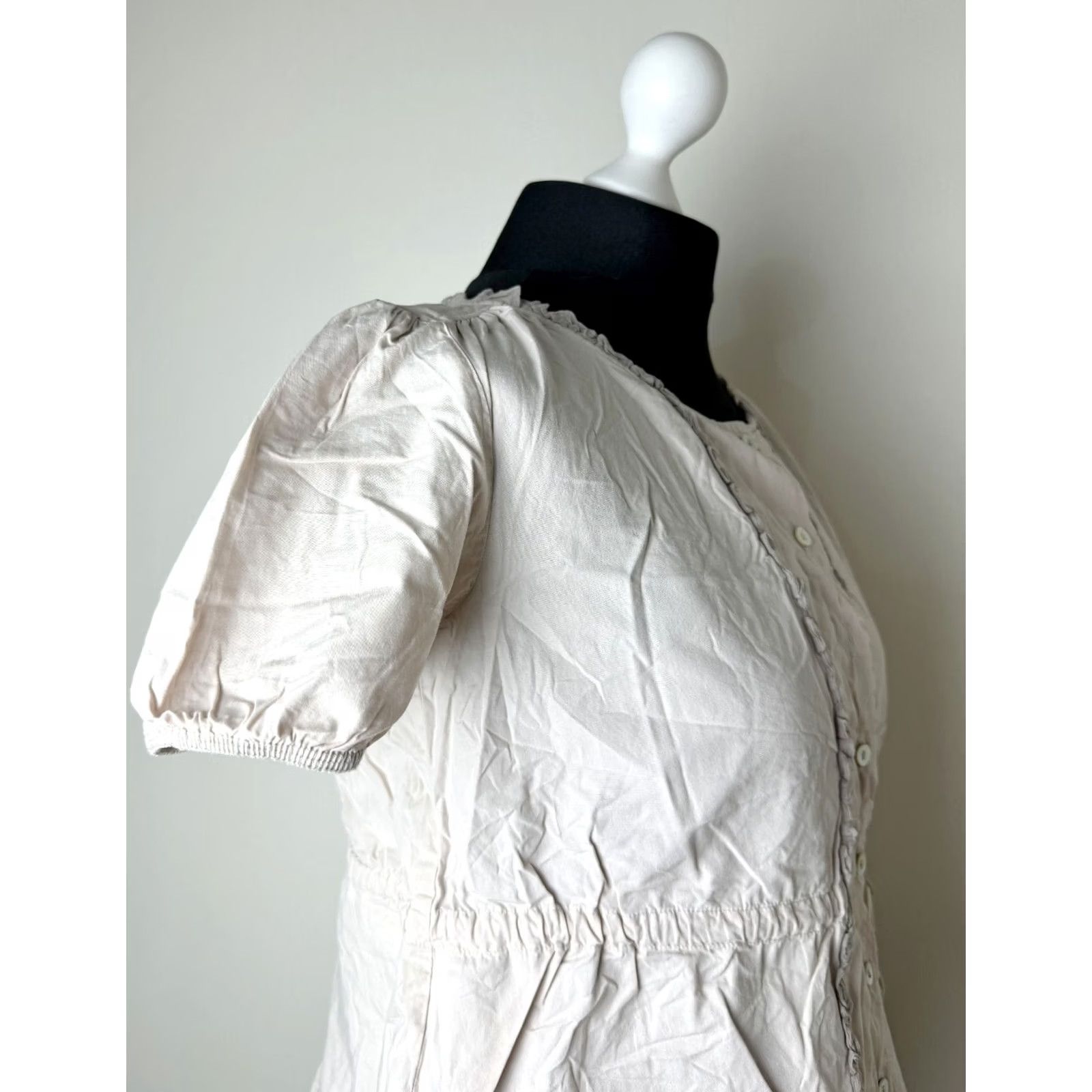 Vintage Odd Molly Blouse Shirt Womens Cotton Multicoloured Size 1 XS/S Short Sleeve 100% Cotton Size XS / US 0-2 / IT 36-38 - 4 Thumbnail