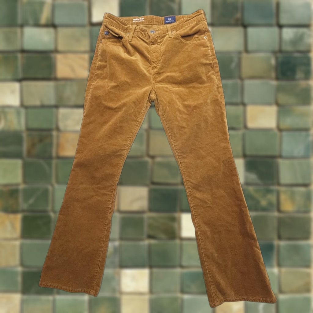 Vintage AG Adriano Goldschmied The Jodi High Rise Slim Flare Crop Jeans Velvet Size 25 Brown Woman Jeans Crop Flared 5-Pocket Style Mens? Size 42" / US 20 - 1 Thumbnail