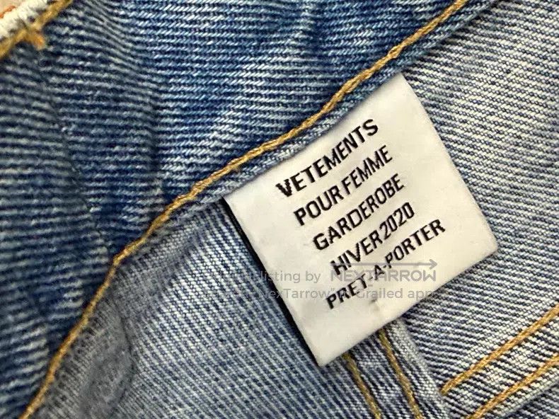 Vetements VETEMENTS Size XS Ladies Denim Jeans Size 23" - 5 Thumbnail