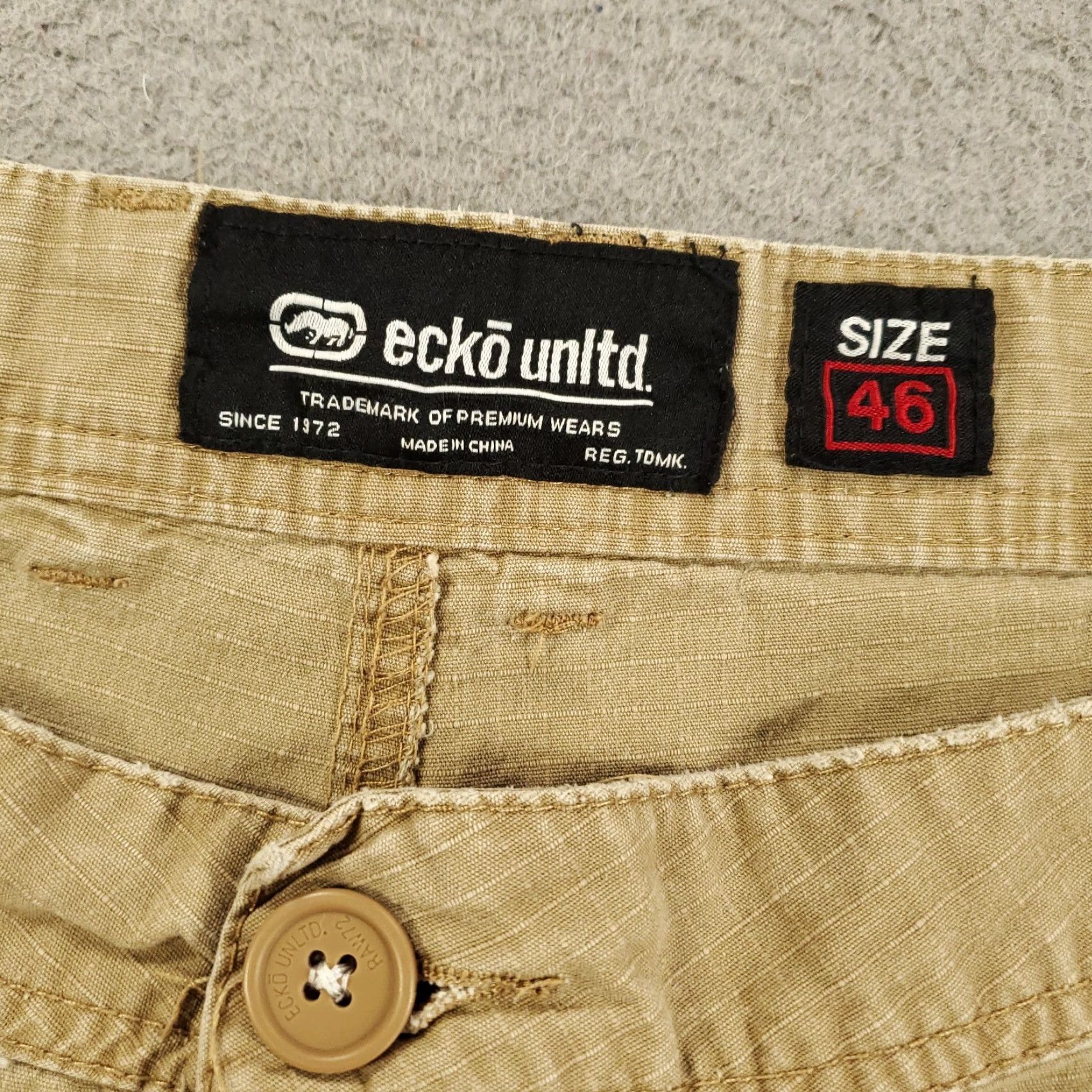 Ecko Unltd. VINTAGE Ecko Unltd Cargo Shorts Mens 46 Beige Distressed Ripstop 10 In Inseam Casual Outdoor Size US 32 / EU 48 - 6 Thumbnail