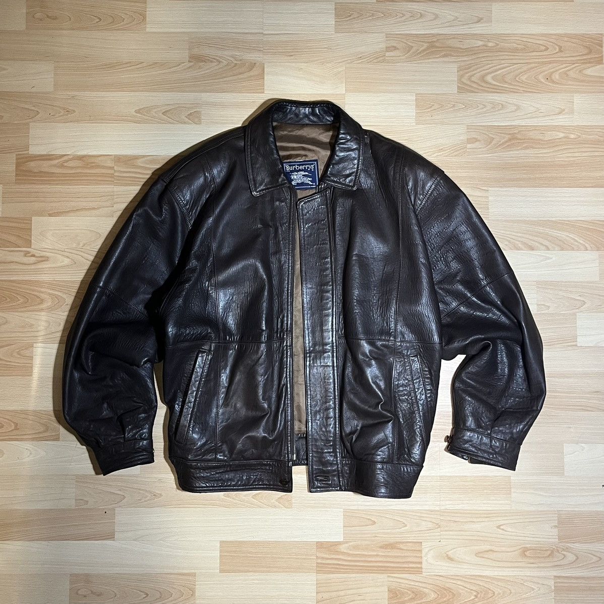 Burberry Super Rare Burberry Brit Leather Biker Jacket