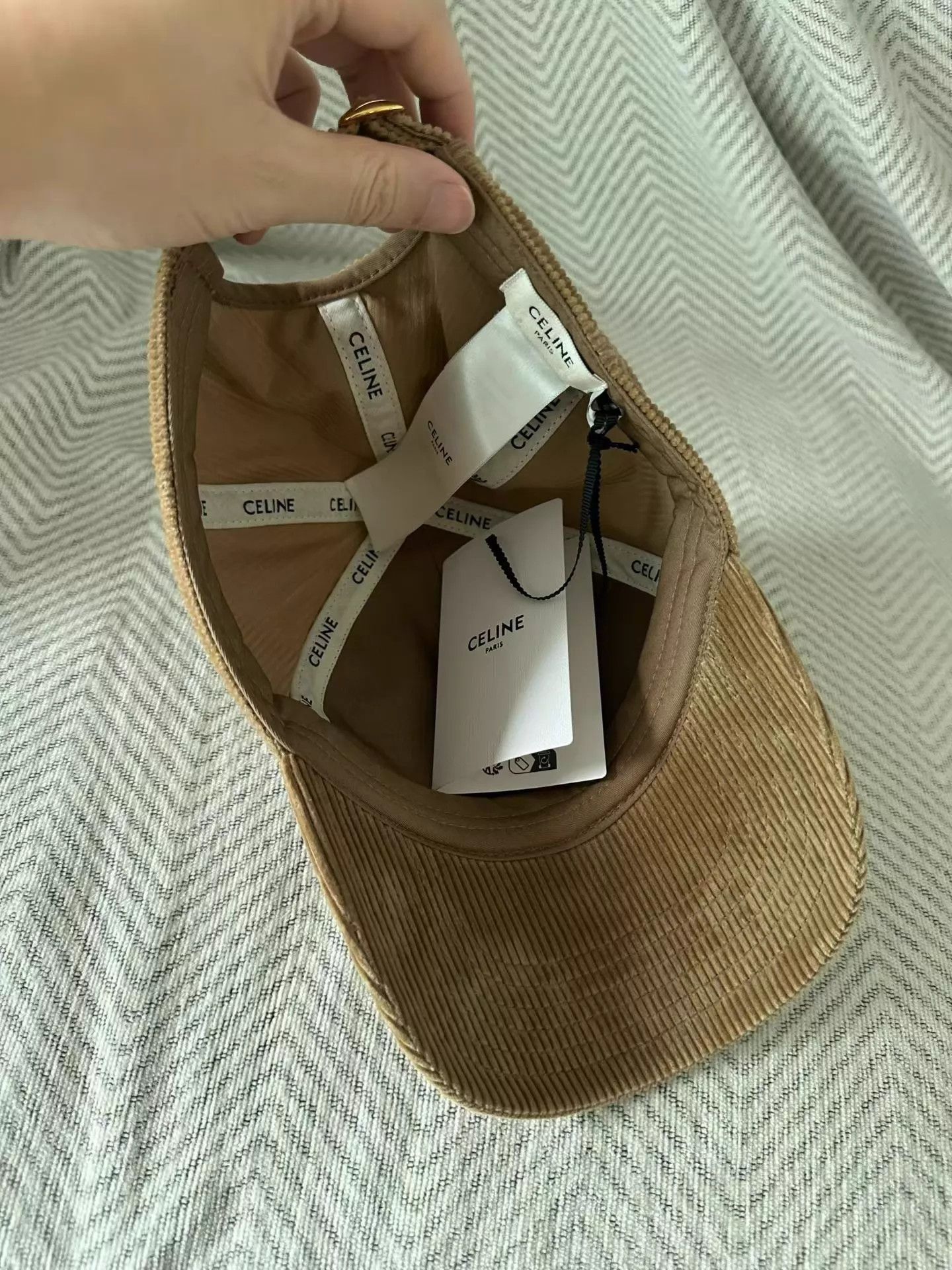 Celine Celine Corduroy Triomphe Baseball Cap M (New) Size ONE SIZE - 2 Thumbnail