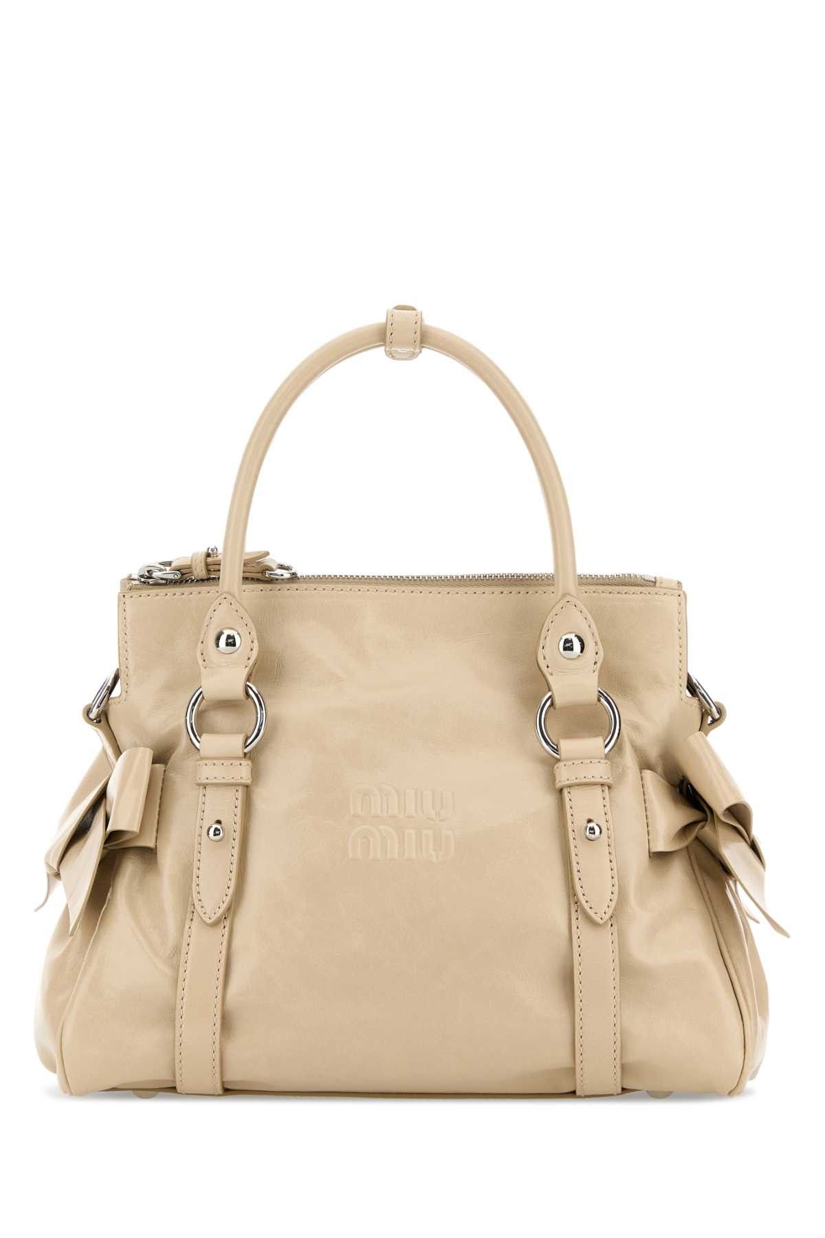 Miu Miu Sand Leather Handbag Size ONE SIZE - 1 Thumbnail
