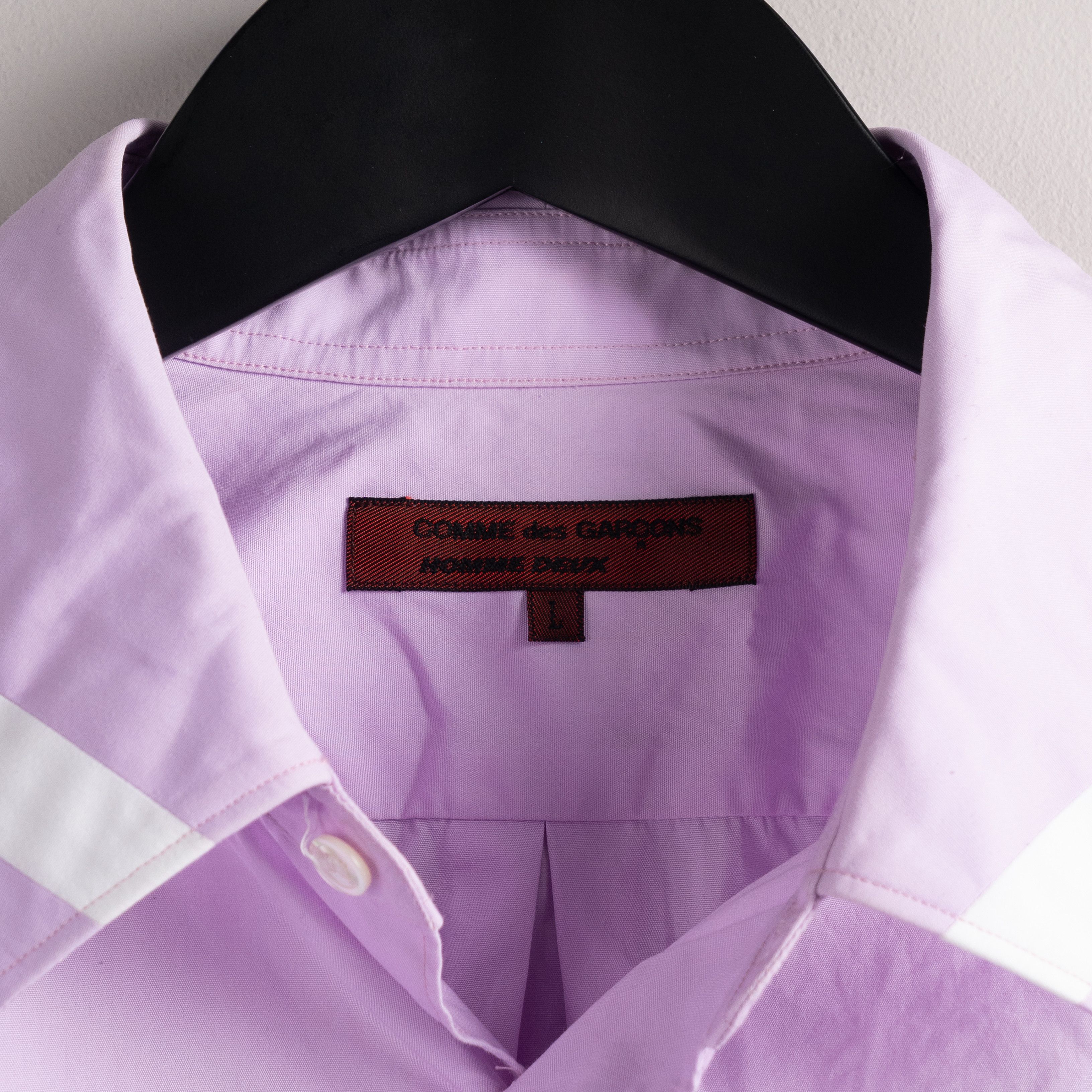 Comme des Garcons Homme Deux Comme Des Garcons Homme Deux AW2008 Stripe Collar Shirt Size US L / EU 52-54 / 3 - 10 Thumbnail