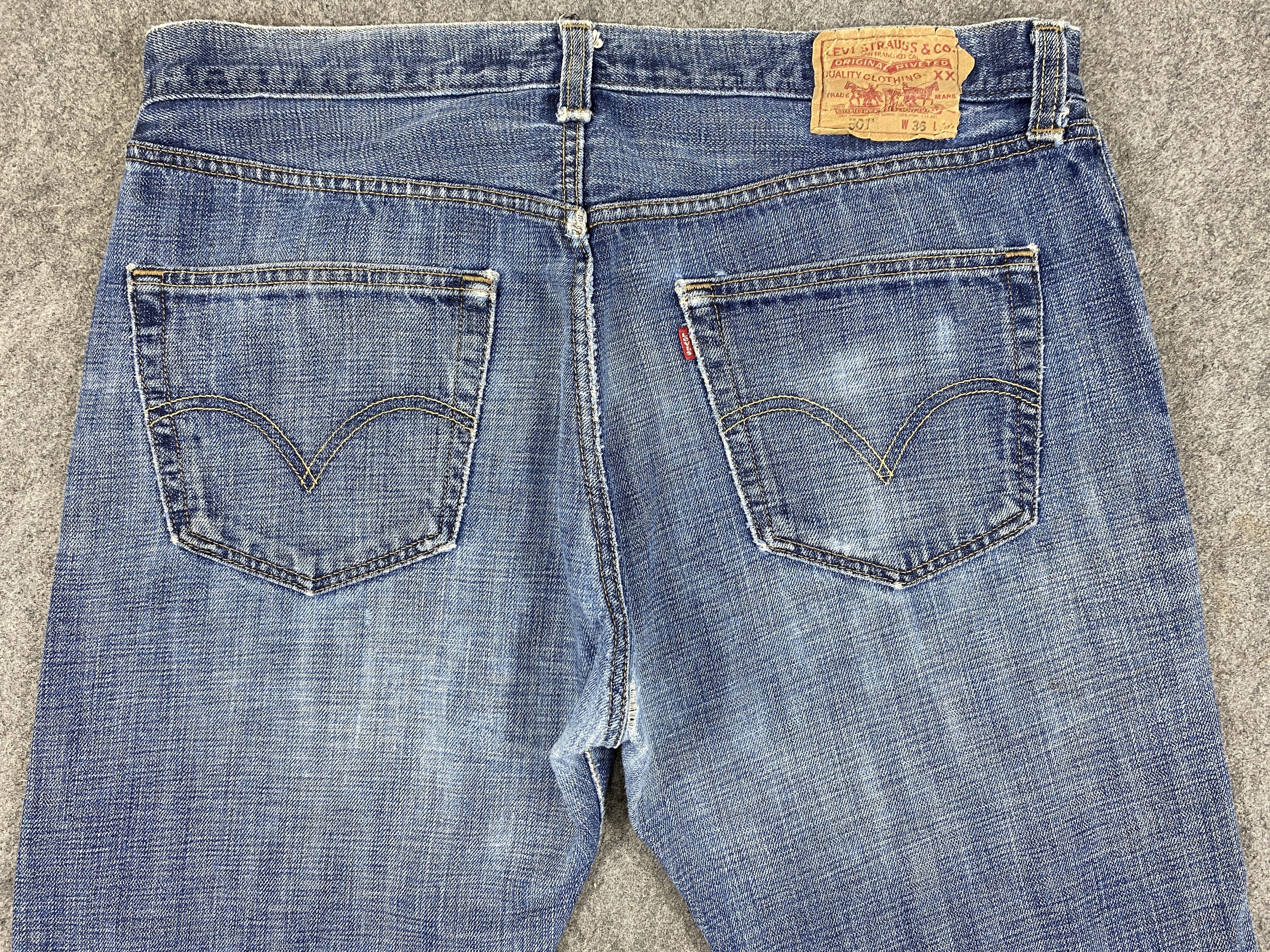 Levi's Distressed Blue Vintage Levi's 501 Jeans 37x30 Denim -JN2429 Size US 37 - 4 Thumbnail