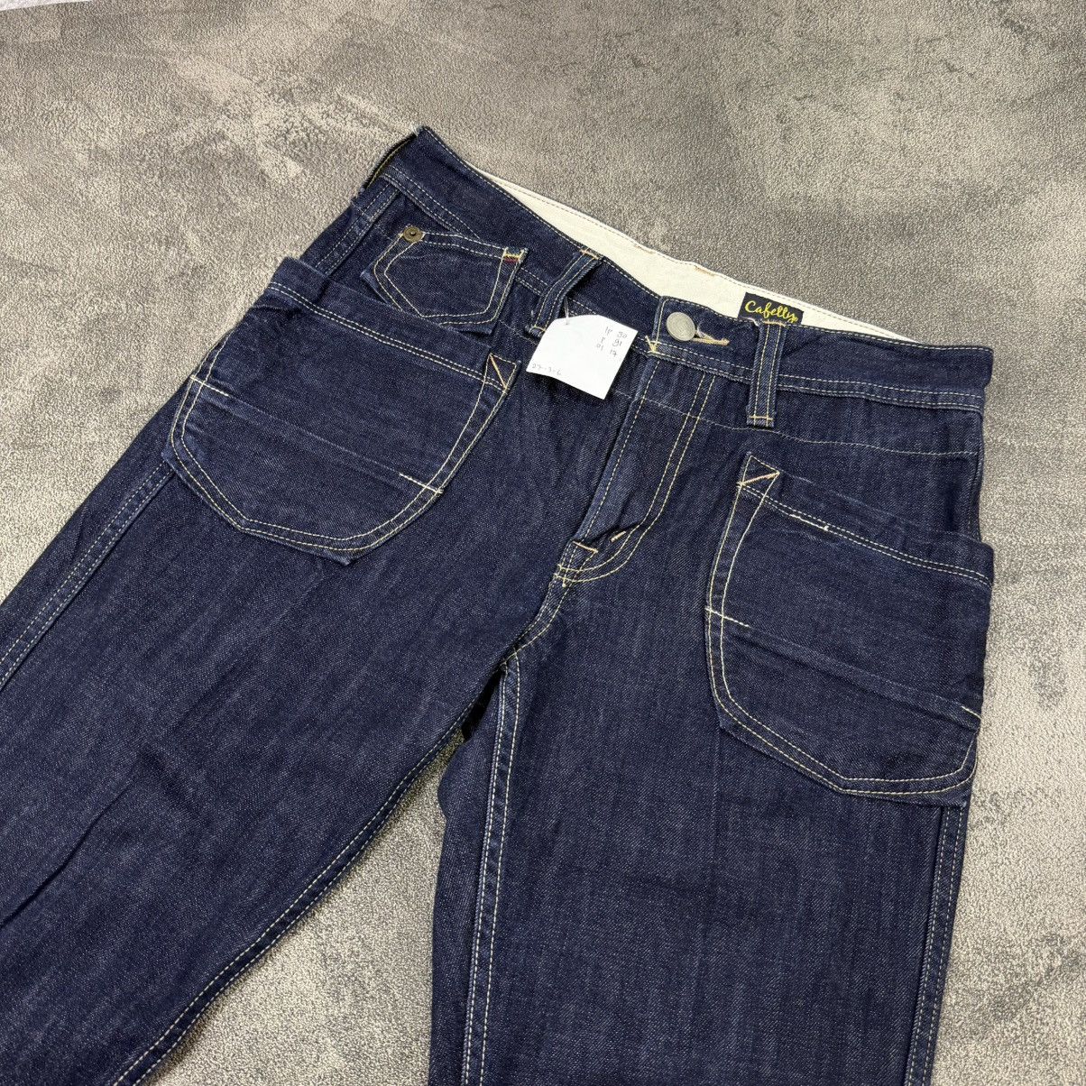 Japanese Brand Cafetty BushDenimPants multipcket buckleback Size US 30 / EU 46 - 4 Thumbnail