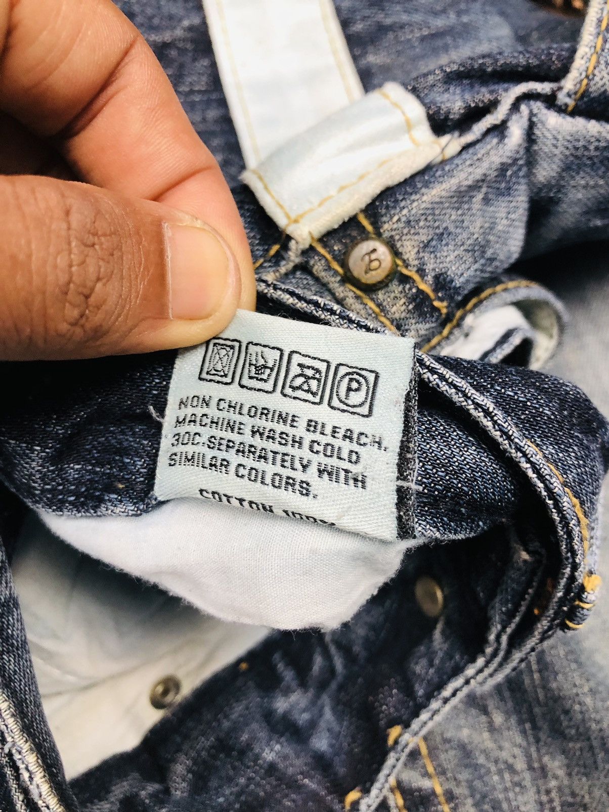 If Six Was Nine Lolita Jeans Y2K Distressed Bootcut/Flare Denim (Rare) (40) Size 32" / US 10 / IT 46 - 13 Thumbnail