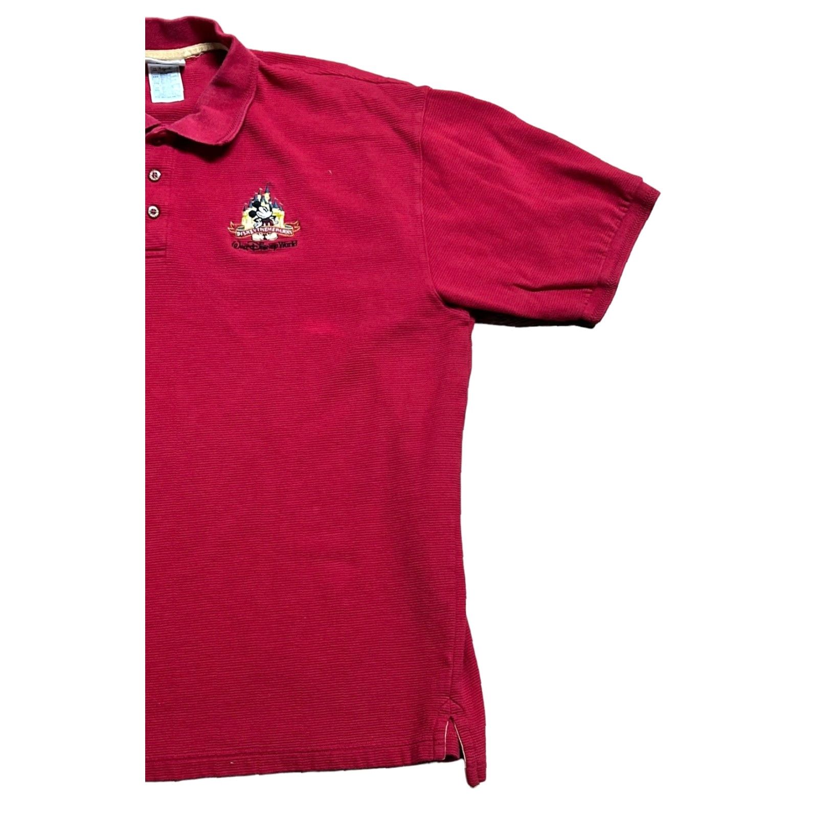Disney VINTAGE Disney Walt World Men's Red Polo Shirt Sz 2XL Short Sleeve Mickey Mouse Read Polo Shirt VTG Size US XXL / EU 58 / 5 - 3 Thumbnail