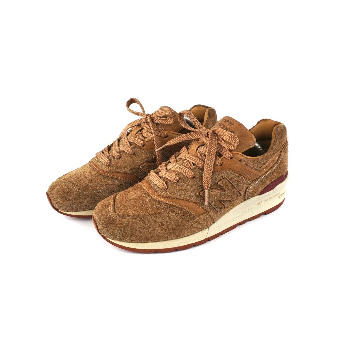 image of New Balance Red Wing 997 Made In Usa Leather Sneakers in Brown, Men's (Size 10)