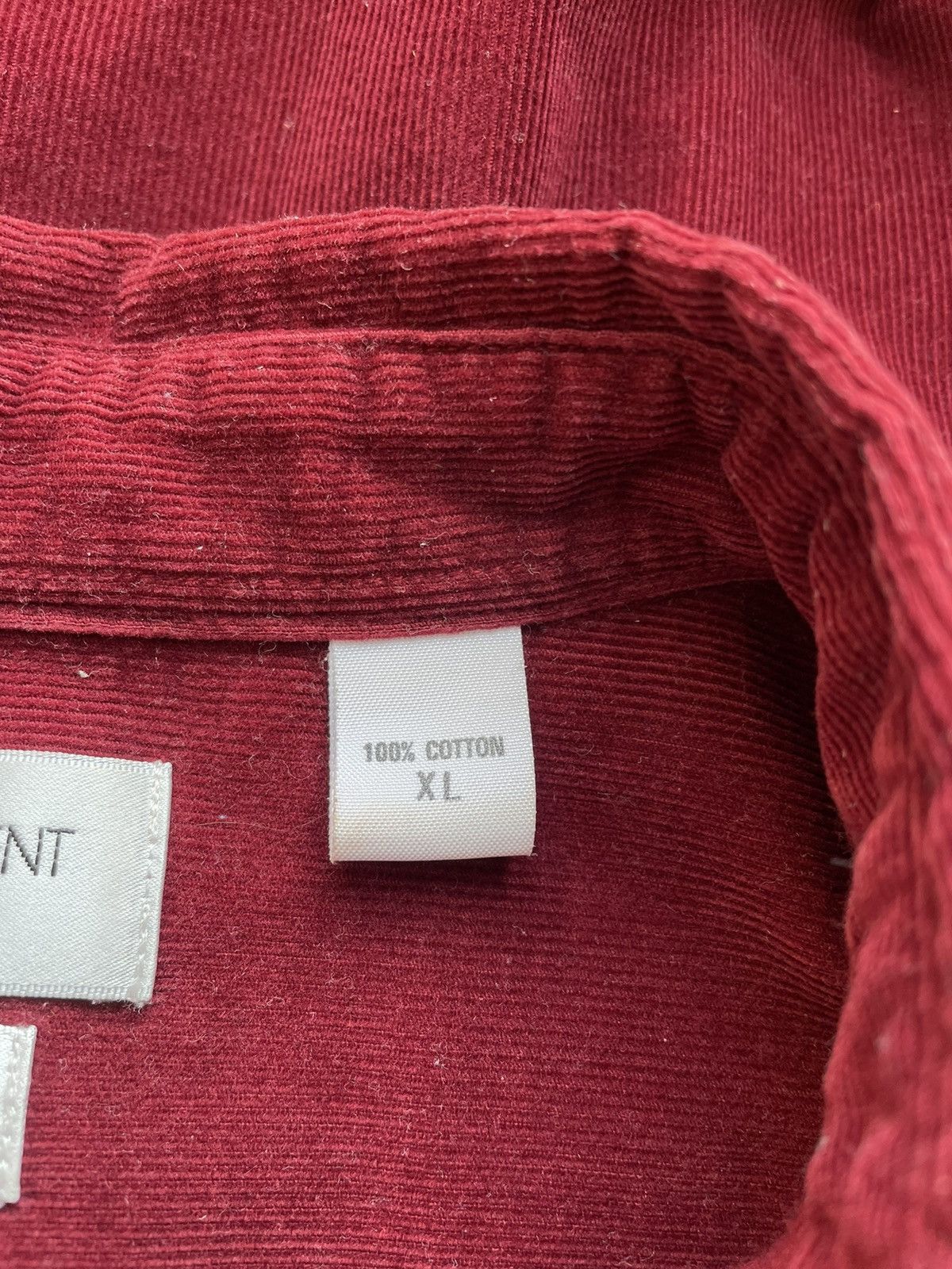 Vintage × Yves Saint Laurent Corduroy YSL Shirt Velvet Burgundy Yves Saint Laurent Shirt Size US XL / EU 56 / 4 - 3 Thumbnail