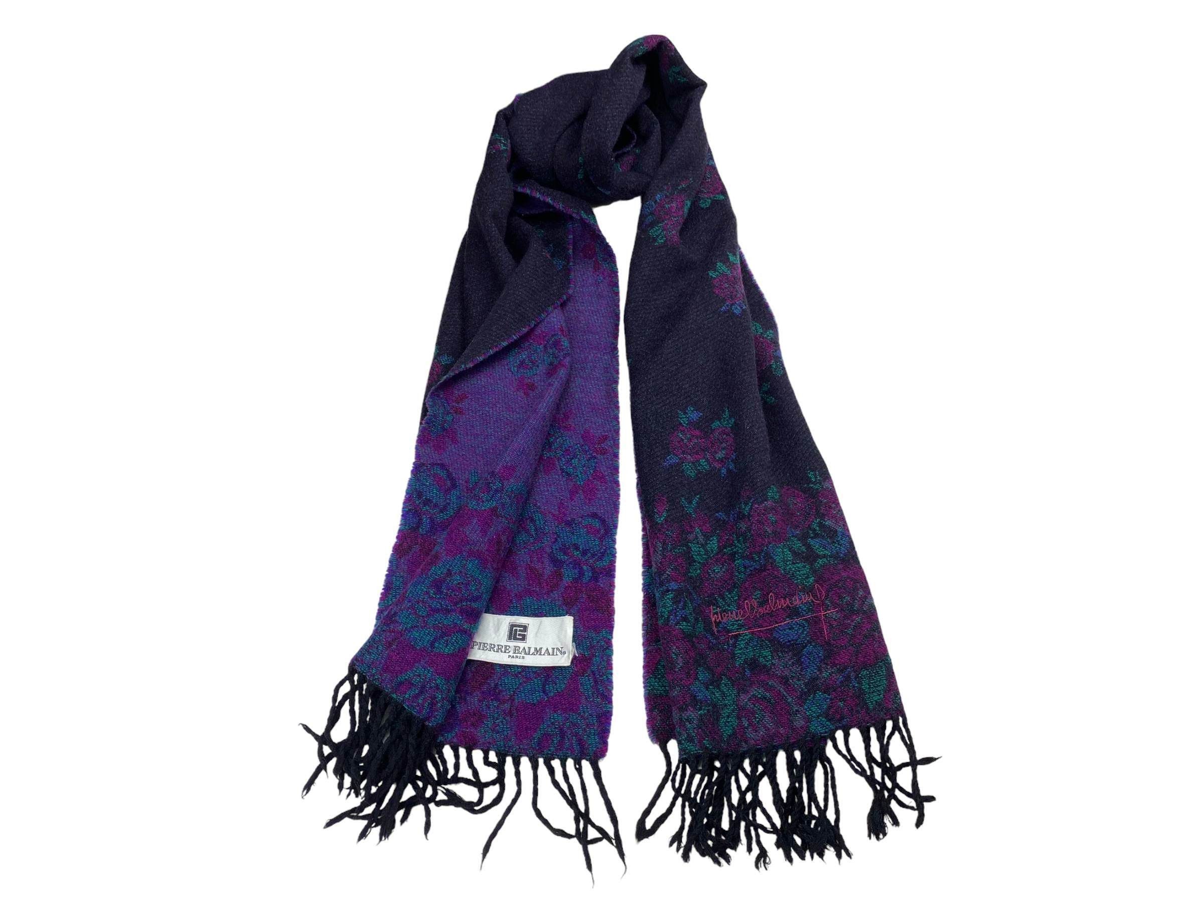 Pierre Balmain × Vintage Pierre Balmain Paris scarf flower Vintage Scarves Size ONE SIZE - 1 Thumbnail