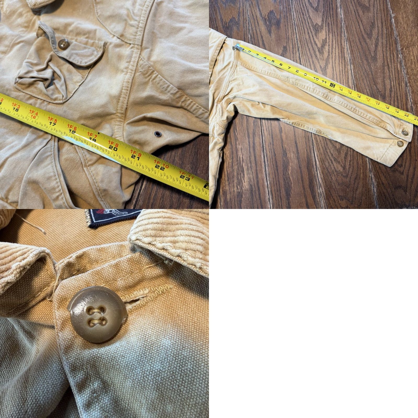 Vintage VINTAGE Red Head Canvas Hunting Jacket Game Pouch BONE DRY Large Coat 1930s 30s Beige Mens Jacket Size US L / EU 52-54 / 3 - 11 Thumbnail