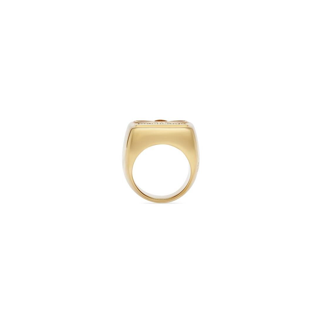 Adidas × Balenciaga o1mt1gz0325 Size: 52 / Trefoil Signet Ring in Gold Size ONE SIZE - 2 Thumbnail