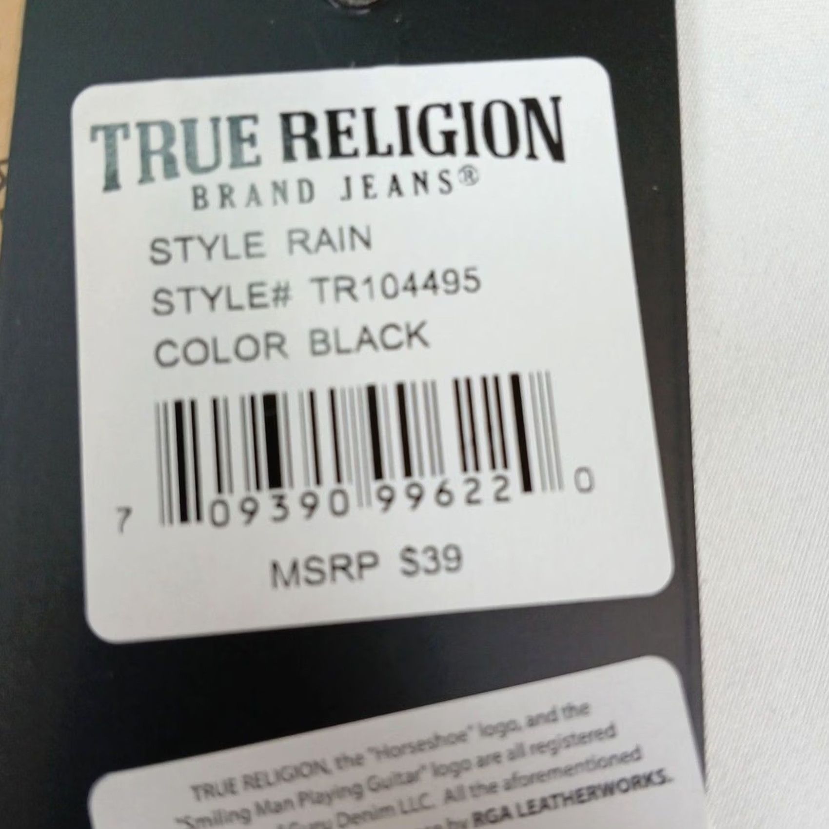 True Religion True Religion Black Toiletry Bag Travel Dopp Kit TR104495 Logo Pouch NWT Size ONE SIZE - 3 Thumbnail