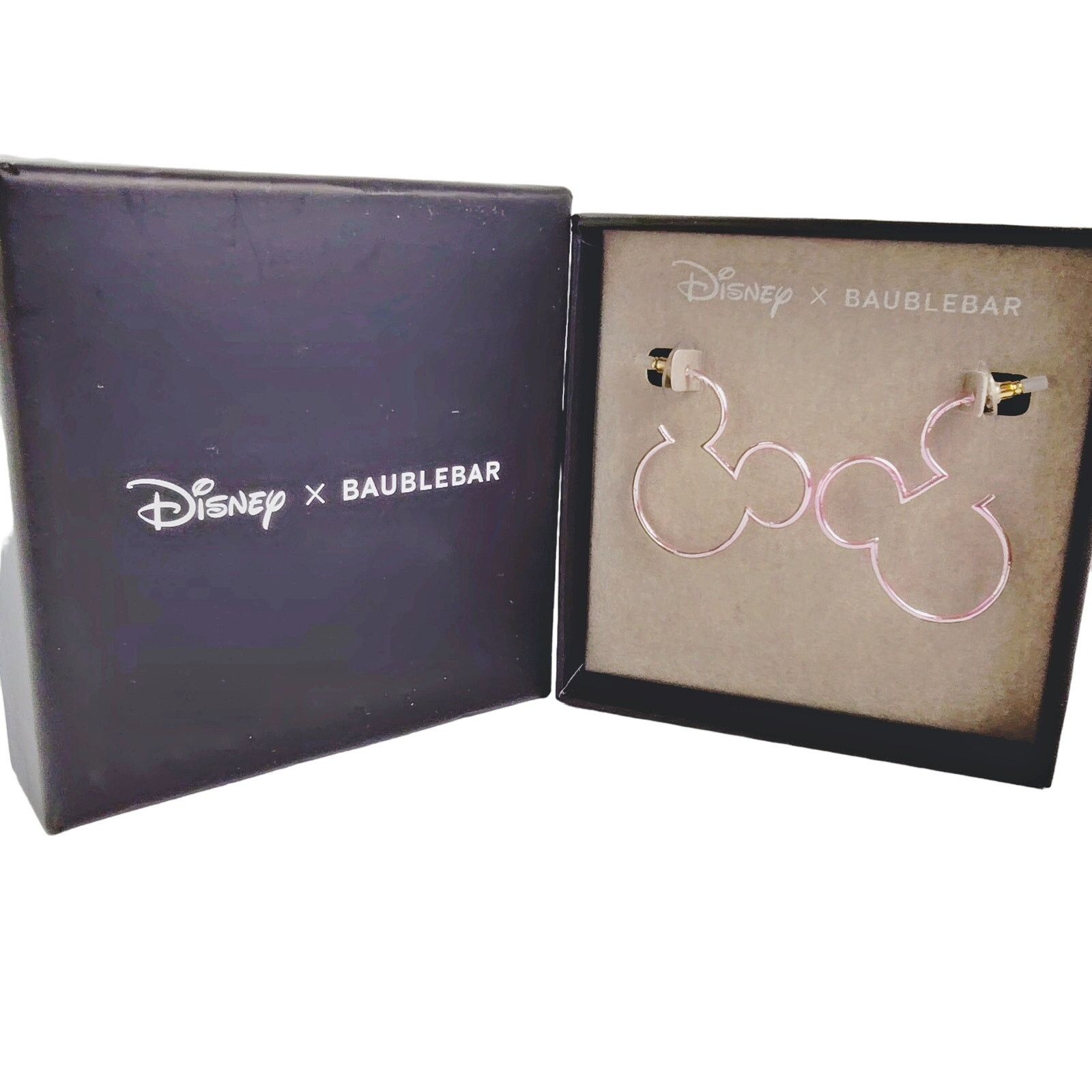 Disney Disney x BaubleBar Mickey Mouse Pink Hoop Earrings NIB Size ONE SIZE - 1 Thumbnail