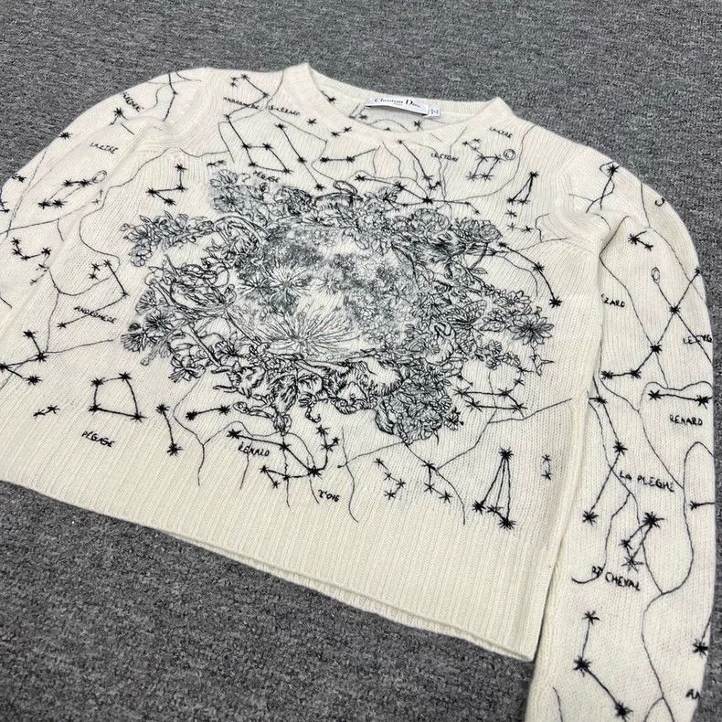 Dior Dior Zodiac Embroidered Cashmere Sweater-2506 Size S / US 4 / IT 40 - 4 Thumbnail