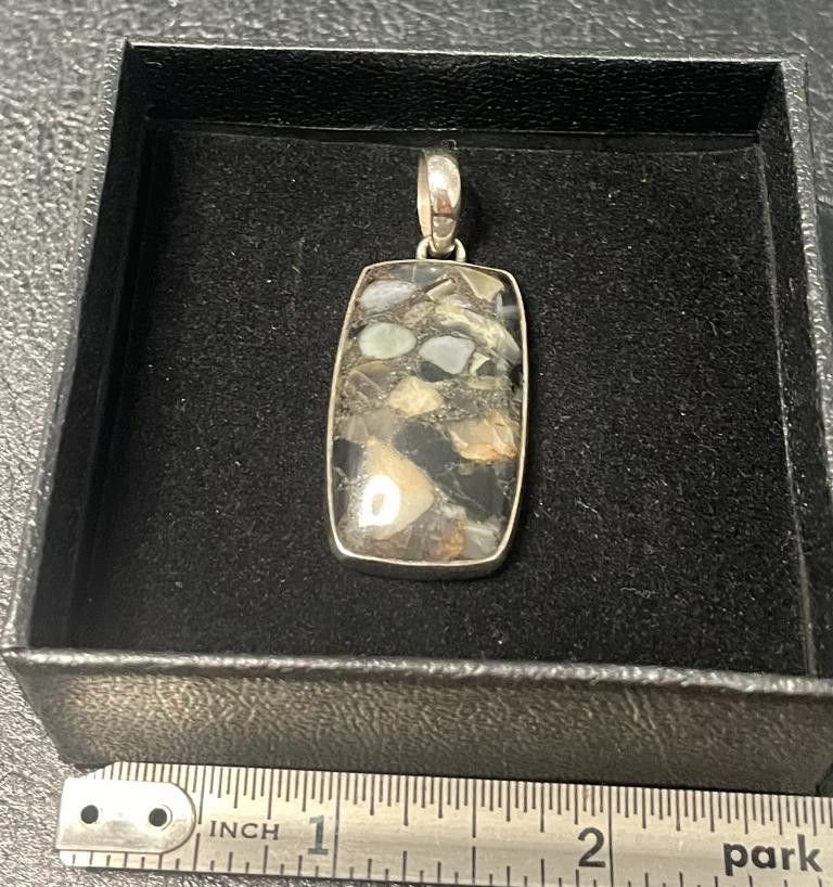 Designer Bronze Dalmation Jasper Pendant .925 Size ONE SIZE - 2 Thumbnail