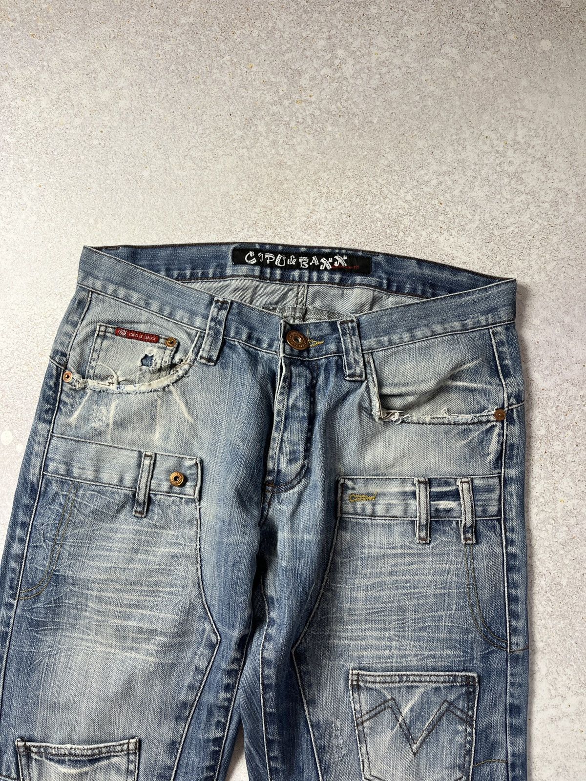 Japanese Brand × Vintage Vintage Japanese Cipobaxx Japanese Archival Patchwork jeans Size US 33 - 3 Thumbnail
