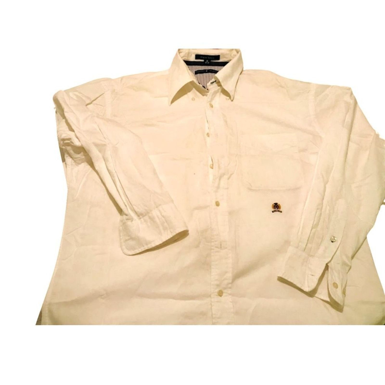 The Unbranded Brand Vintage Tommy Hilfiger Original Oxford Men`s Shirt White L Size US L / EU 52-54 / 3 - 1 Thumbnail
