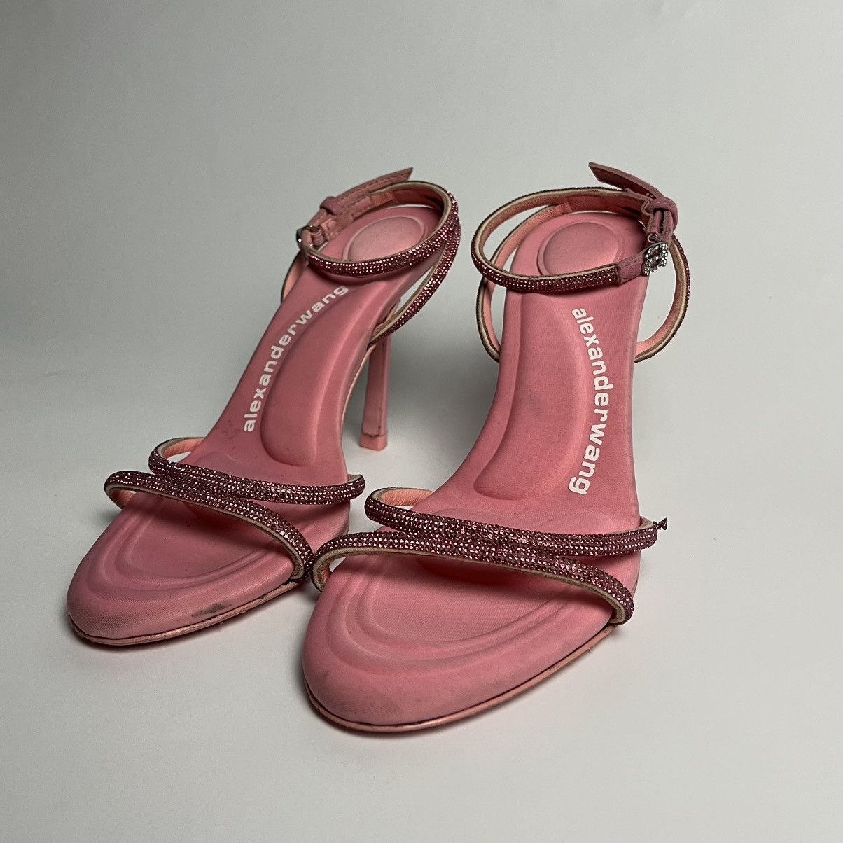 Alexander Wang Alexander Wang Pink Dahlia Rhinestone Heels Sandals Size US 7 / IT 37 - 2 Thumbnail