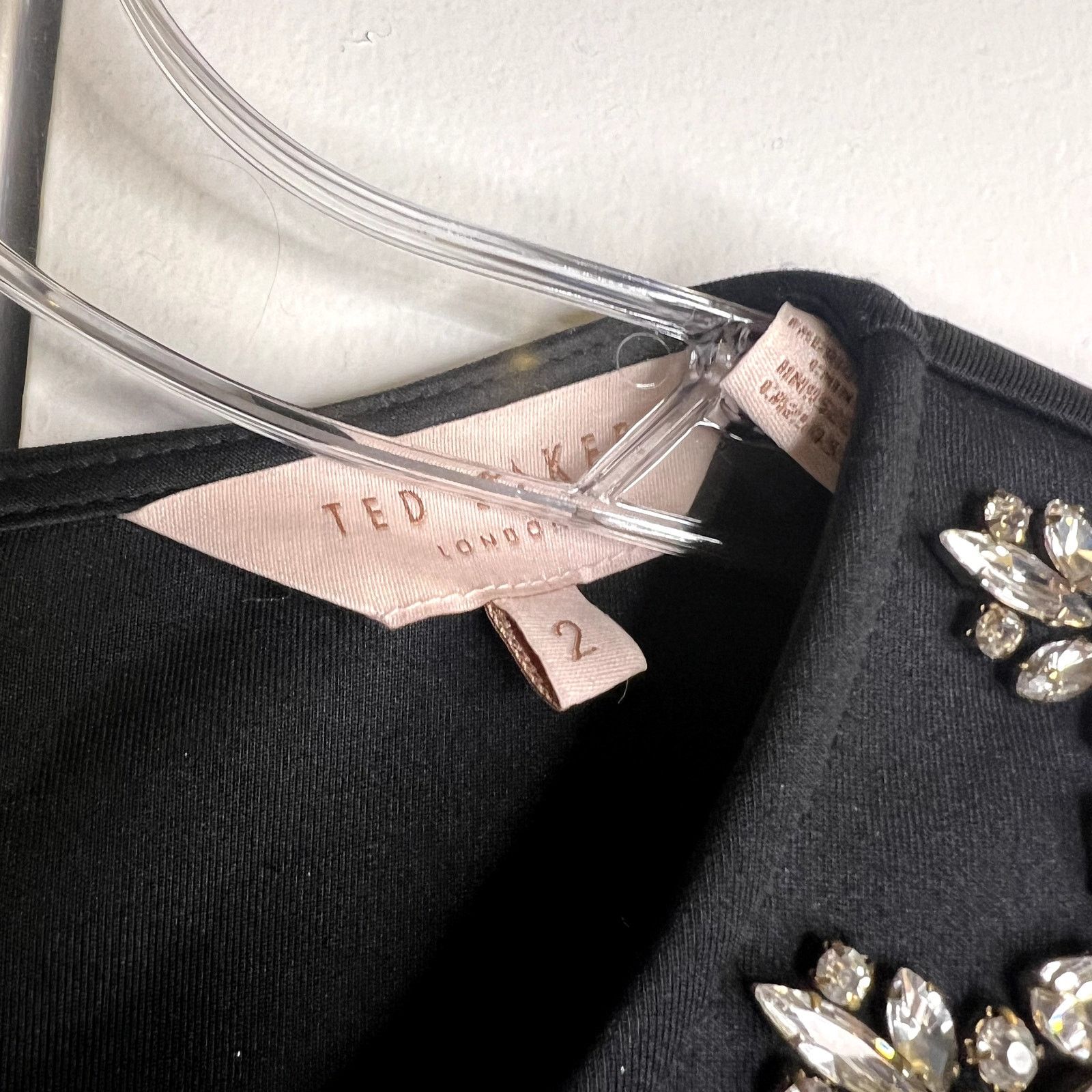 Ted Baker Ted Baker Joone Skater Bejeweled Sleeveless Mini Black Dress Size S / US 4 / IT 40 - 5 Thumbnail