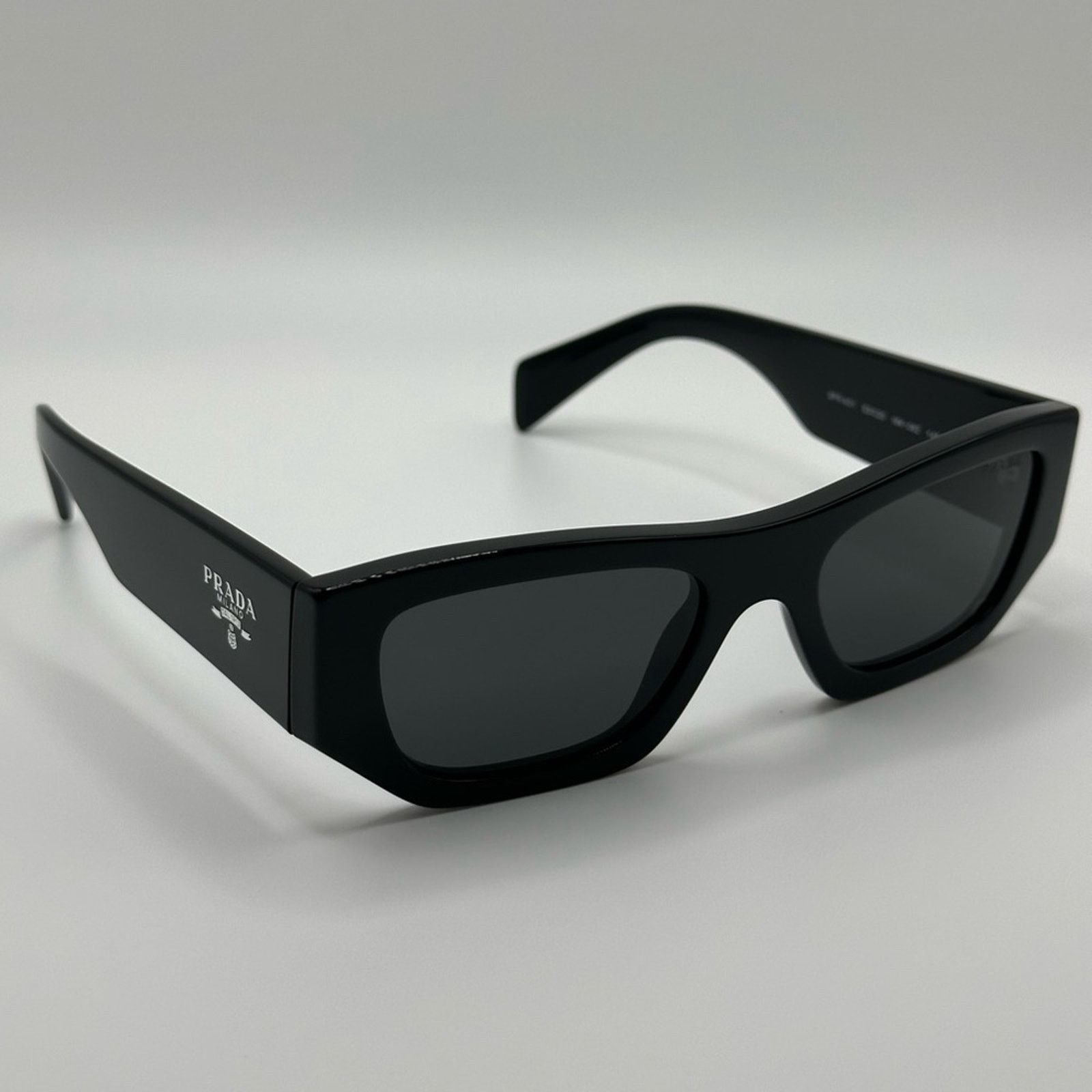 Prada PRADA Sunglasses PRA01S 16K08Z Black/Dark Grey Unisex NEW Size ONE SIZE - 6 Thumbnail
