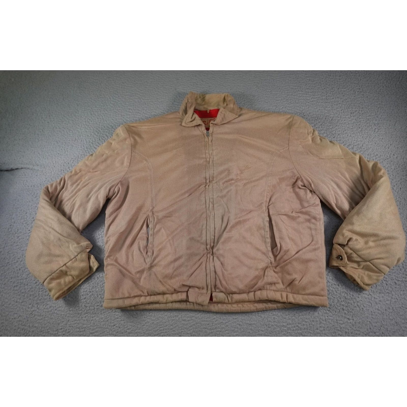 Vintage VINTAGE Riff Bomber Jacket Mens M Beige Faux Fur Lined Insulated 50s 60s Size US M / EU 48-50 / 2 - 2 Thumbnail