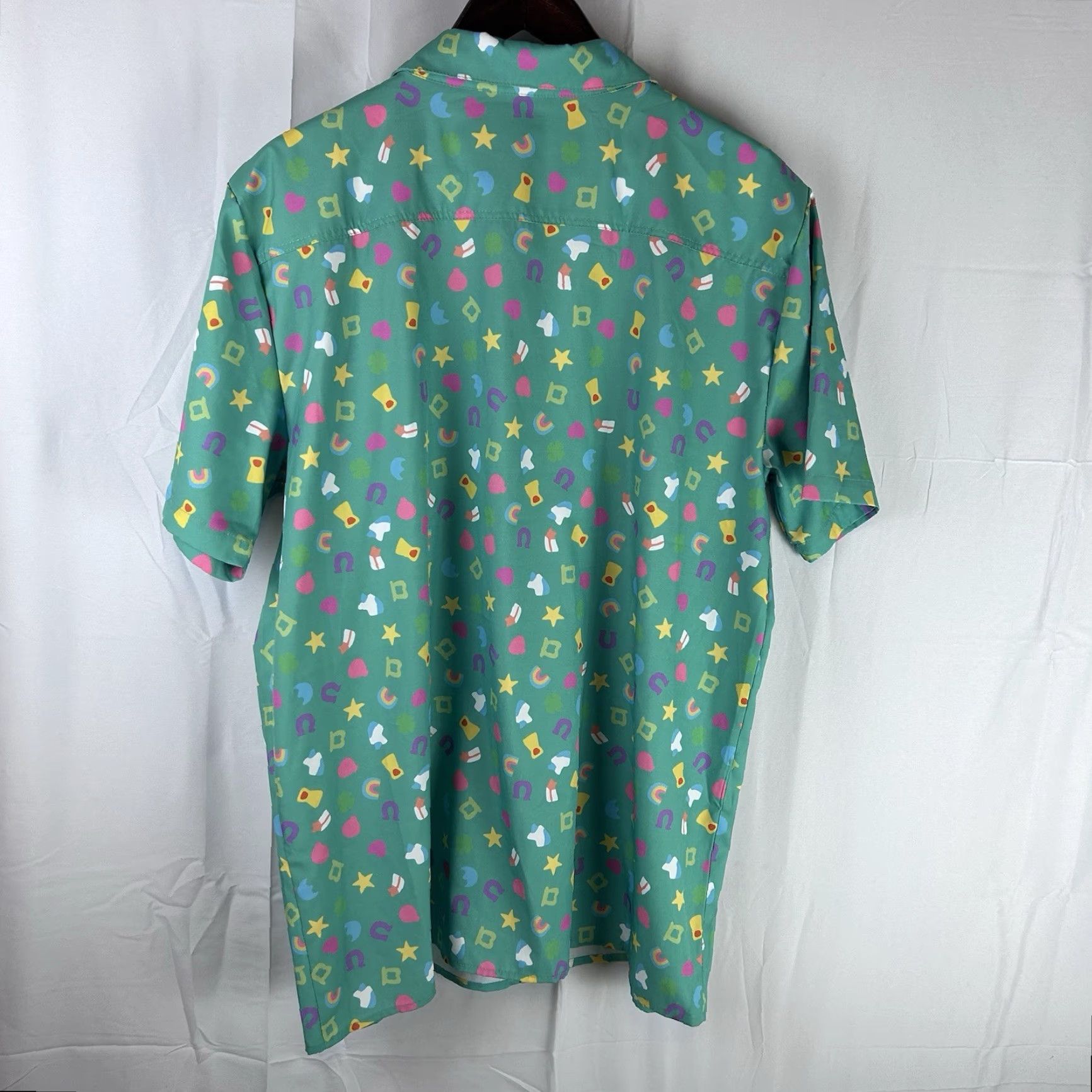 Vintage Arvilhill Shirt Mens Large Green AOP Marshmallow Lucky Charm Short Sleeve Button-Up Candy Irish Size US L / EU 52-54 / 3 - 7 Thumbnail