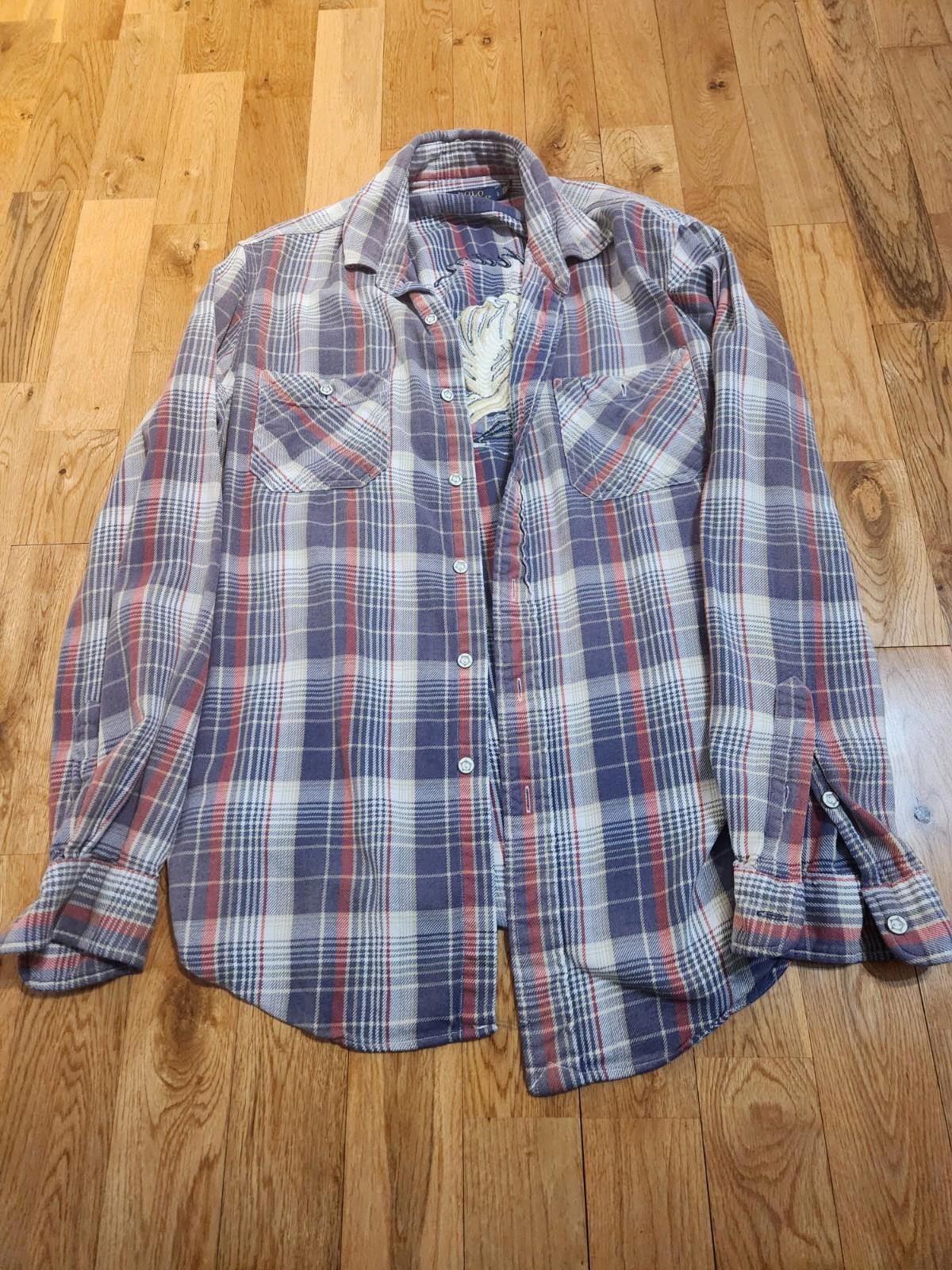Polo Ralph Lauren Polo Ralph Lauren Japan Tiger Purple Plaid Flannel L Size US L / EU 52-54 / 3 - 1 Thumbnail