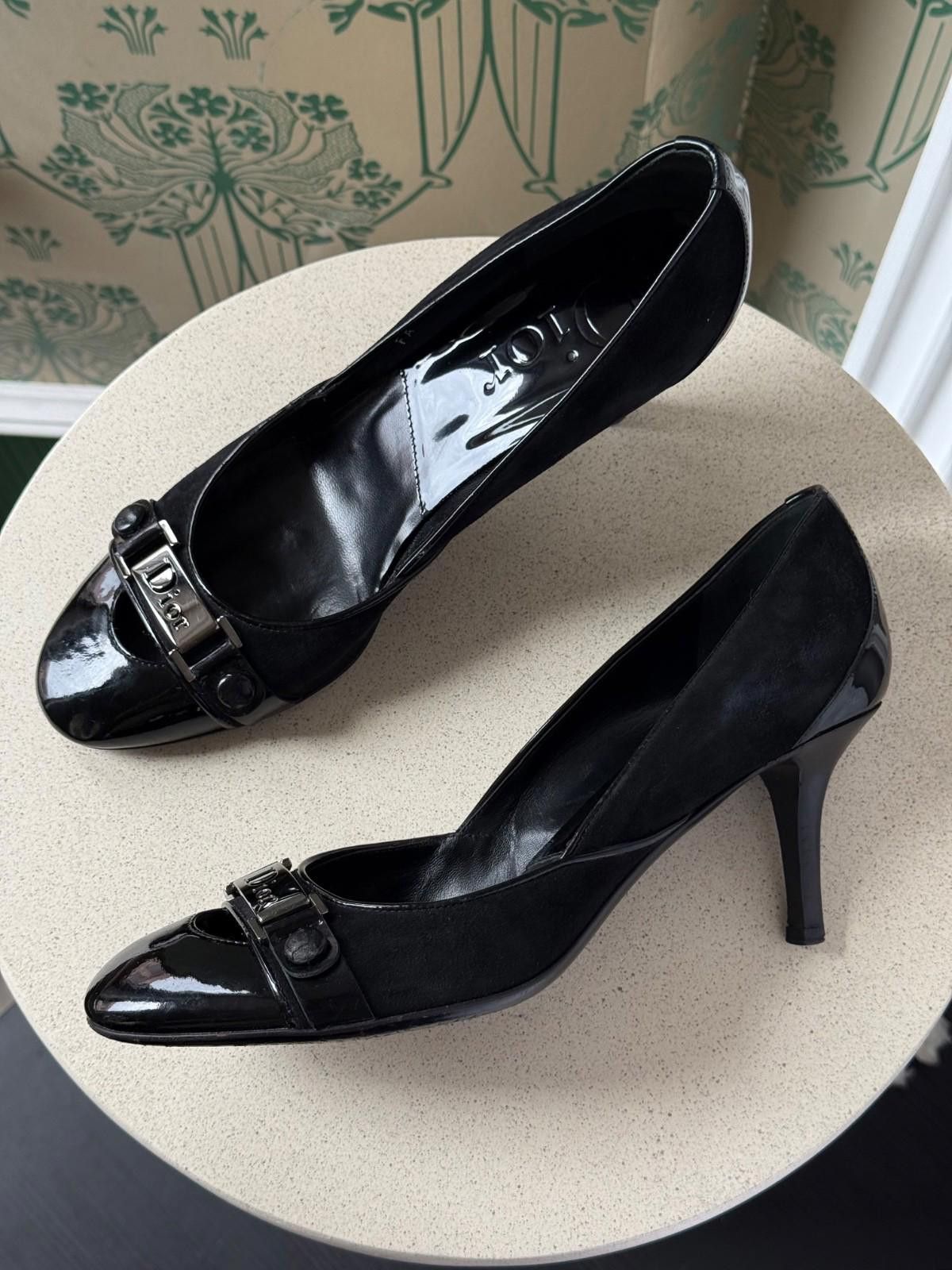 Dior Vintage Dior Monogram Black Oblique Leather Heels 39,5 / 9,5 Size US 9.5 / IT 39.5 - 10 Thumbnail
