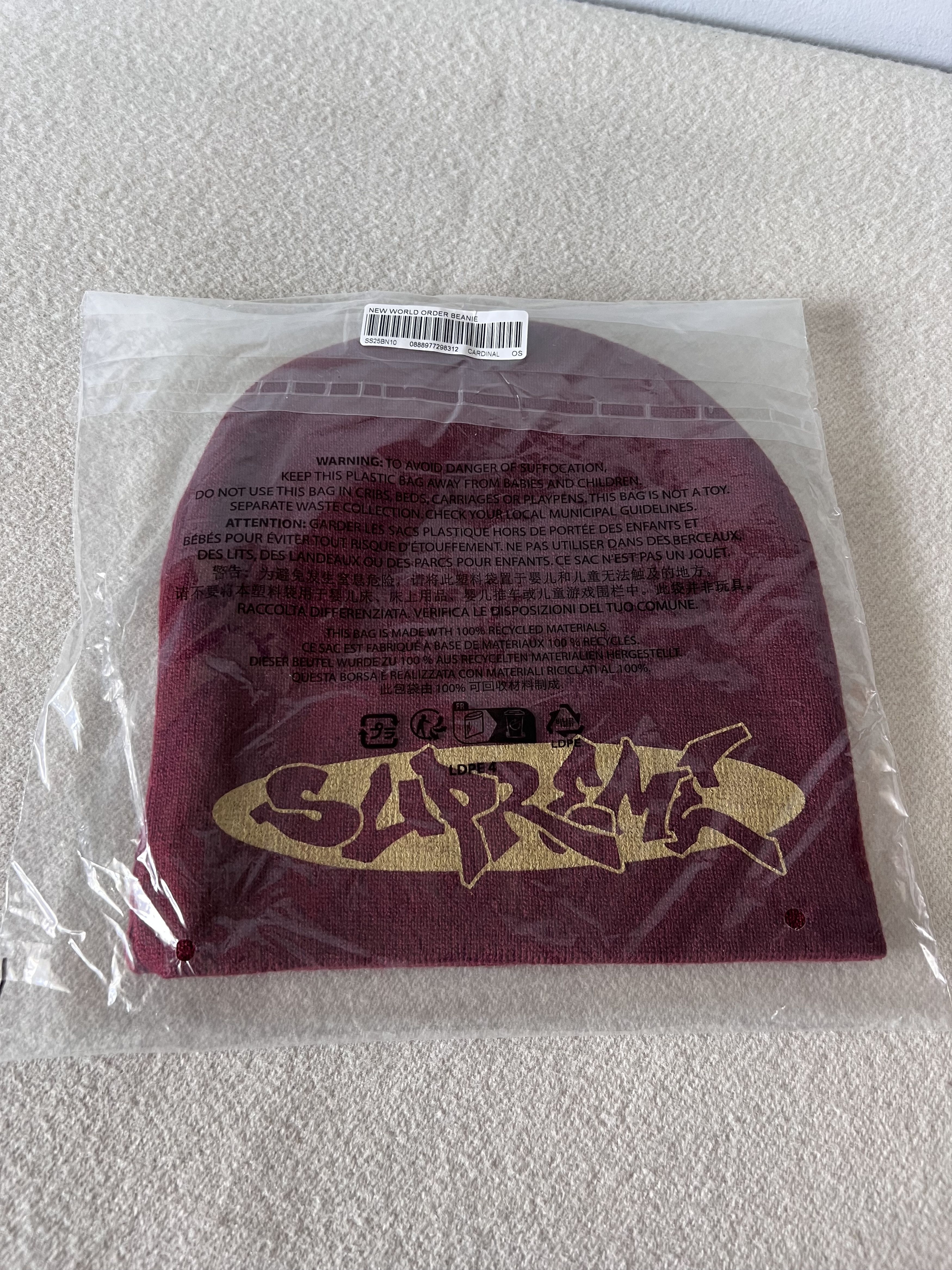 Supreme Supreme New World Order Skullcap Beanie in Cardinal Red Size ONE SIZE - 2 Thumbnail