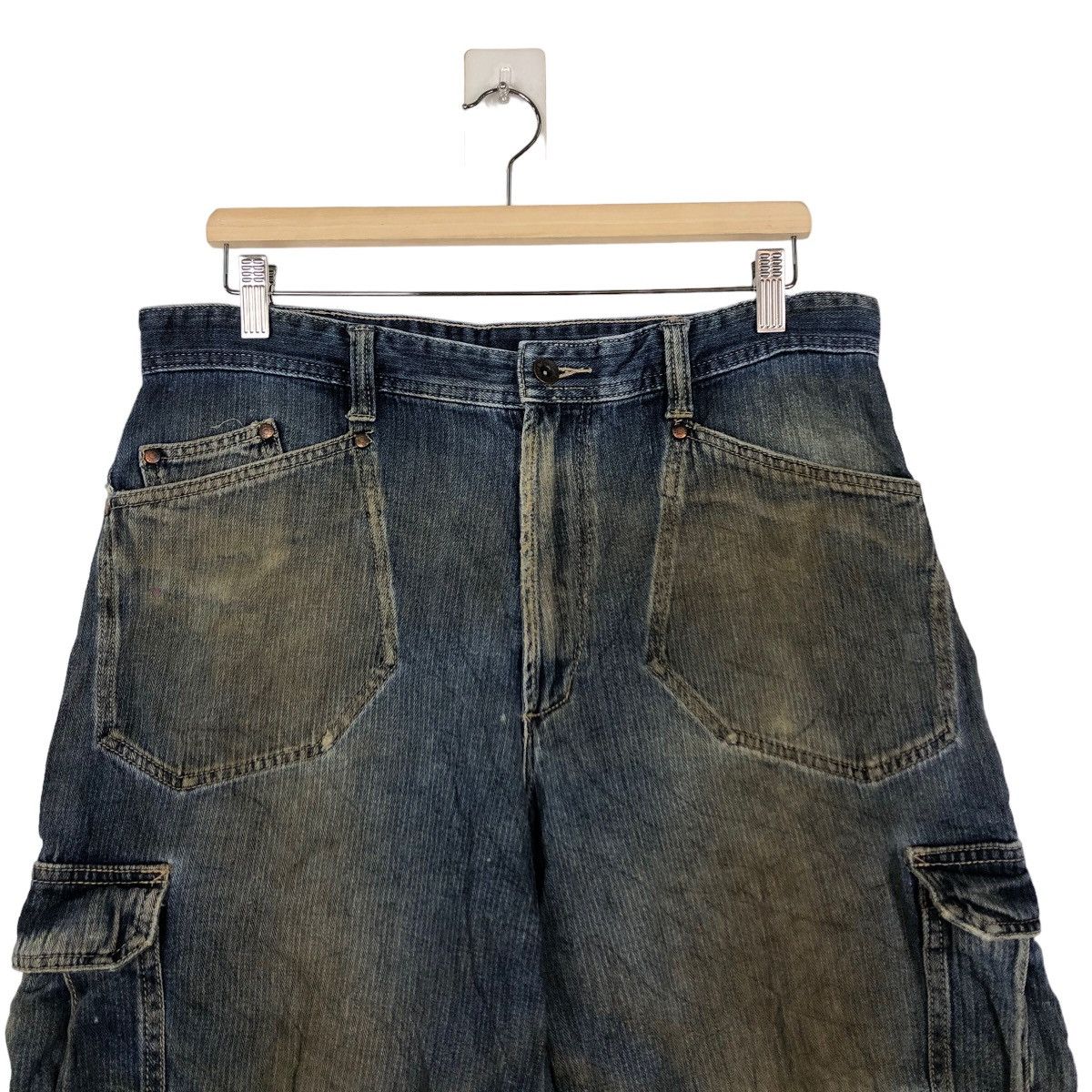 Japanese Brand 🔥HIKORY CHORE BUSH PANTS DENIM CARGO EVENRIVER JAPAN Size US 32 / EU 48 - 3 Thumbnail