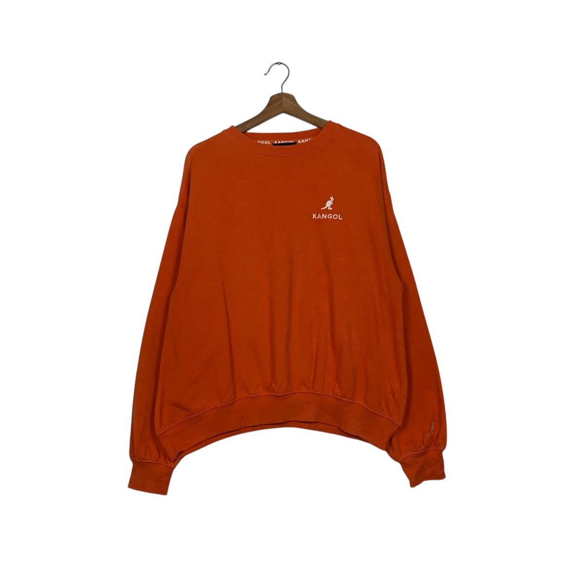 Kangol KANGOL Big Logo Orange Crewneck Sweatshirt #1554-C70 Size US L / EU 52-54 / 3 - 3 Thumbnail