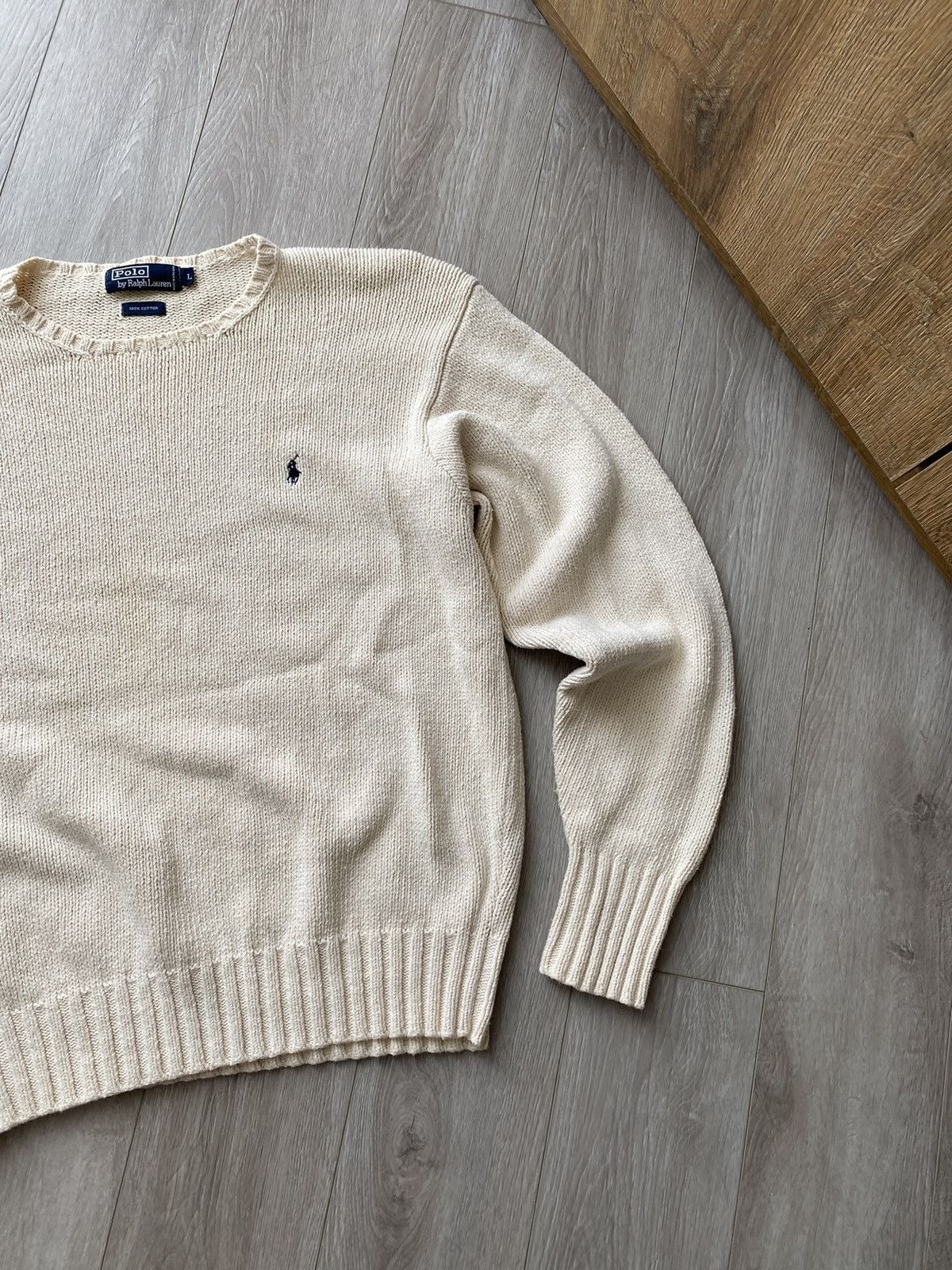 Polo Ralph Lauren Vintage Polo Ralph Lauren RL Beige Knitted Sweater Size US L / EU 52-54 / 3 - 5 Thumbnail