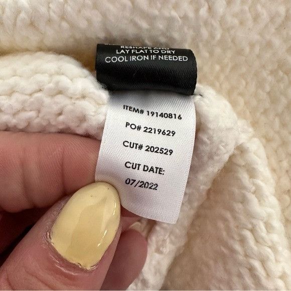 Torrid Torrid Ivory Mini Sweater Knit Blouson Cable Knit Sleeve Dre Size L / US 10 / IT 46 - 9 Thumbnail