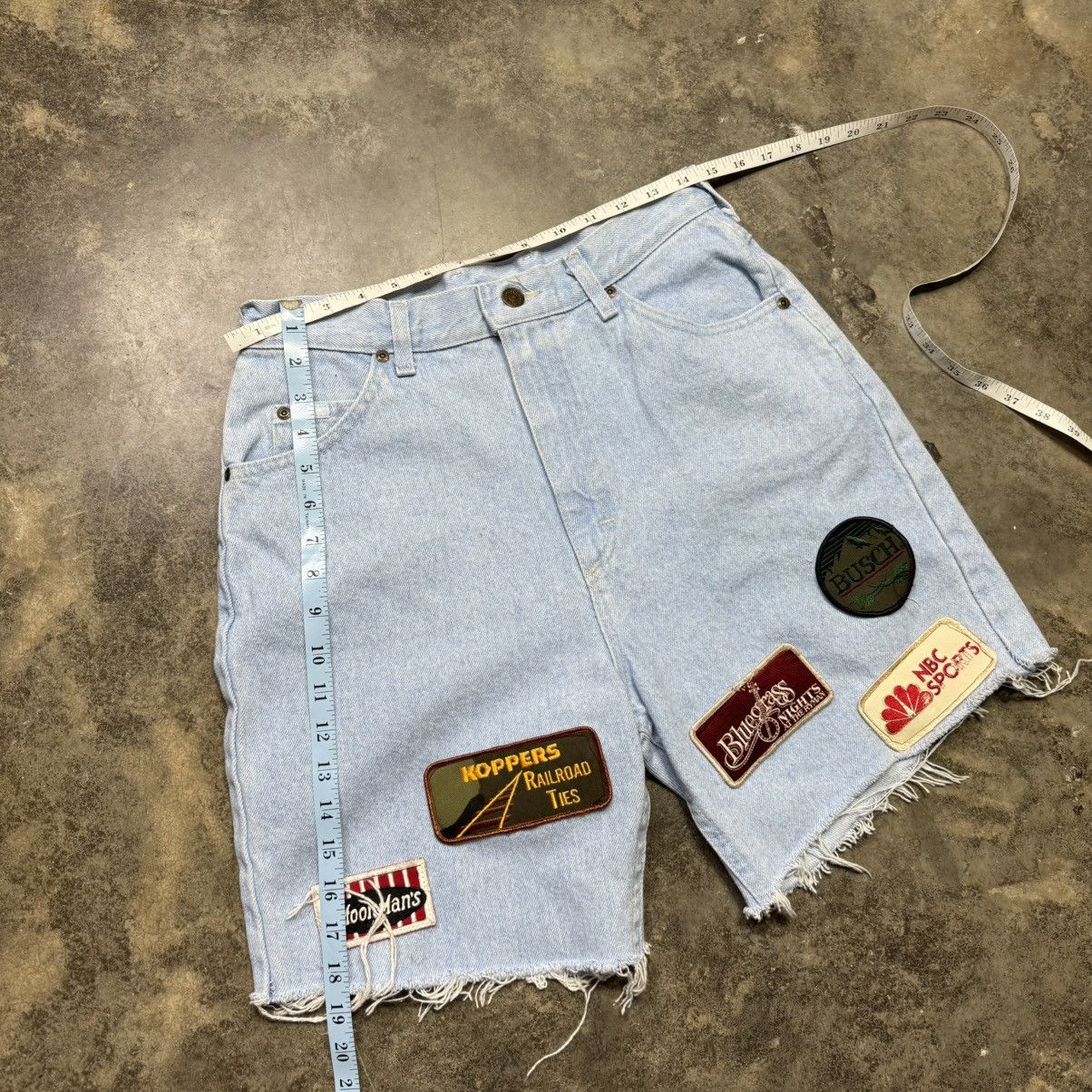 Vintage vintage cut off denim patchork jean shorts Size US 30 / EU 46 - 5 Thumbnail