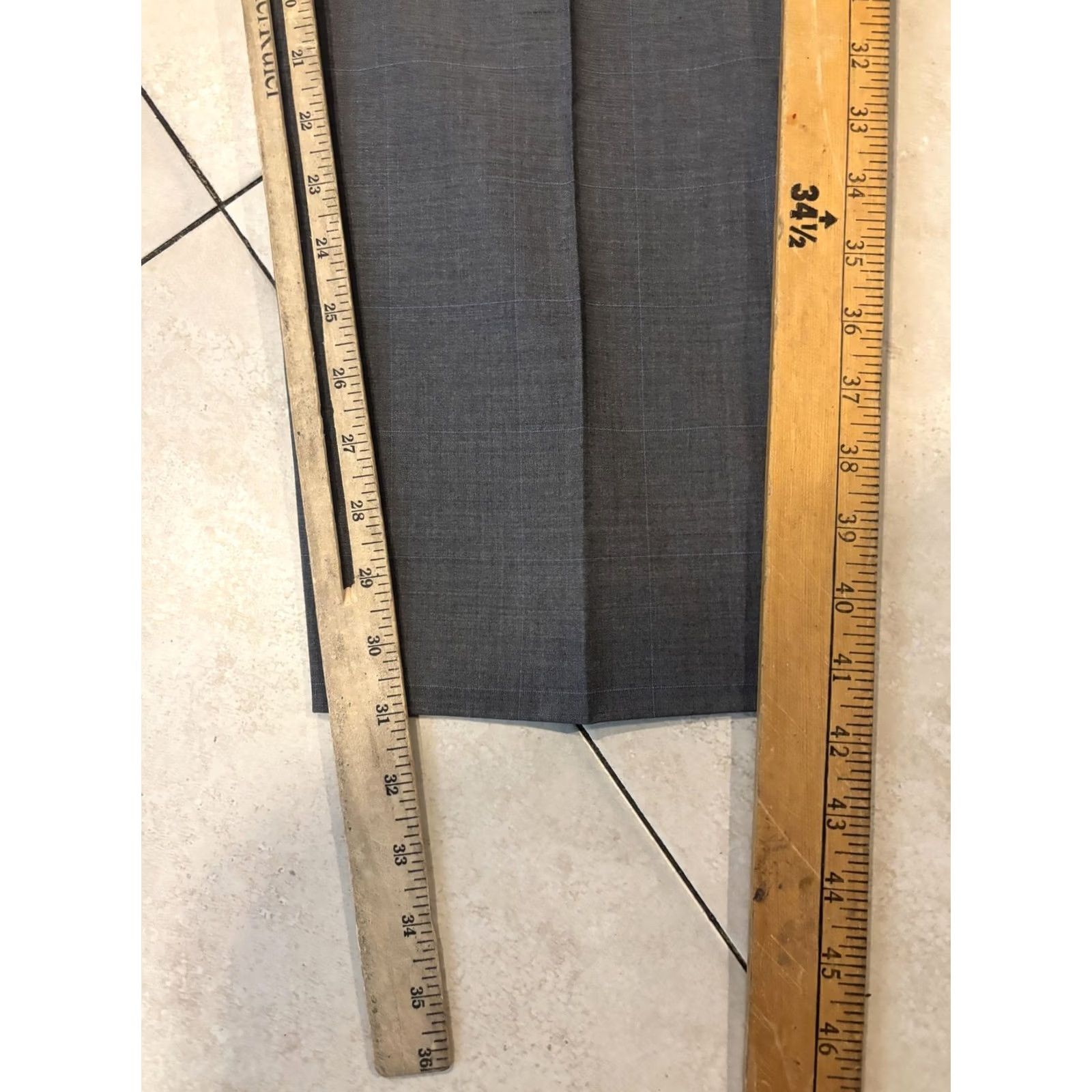 Brooks Brothers Brooks Brothers Dress Pants Mens 40x31 Gray Plaid Wool Lined Flat Front Business Size US 40 / EU 56 - 7 Thumbnail