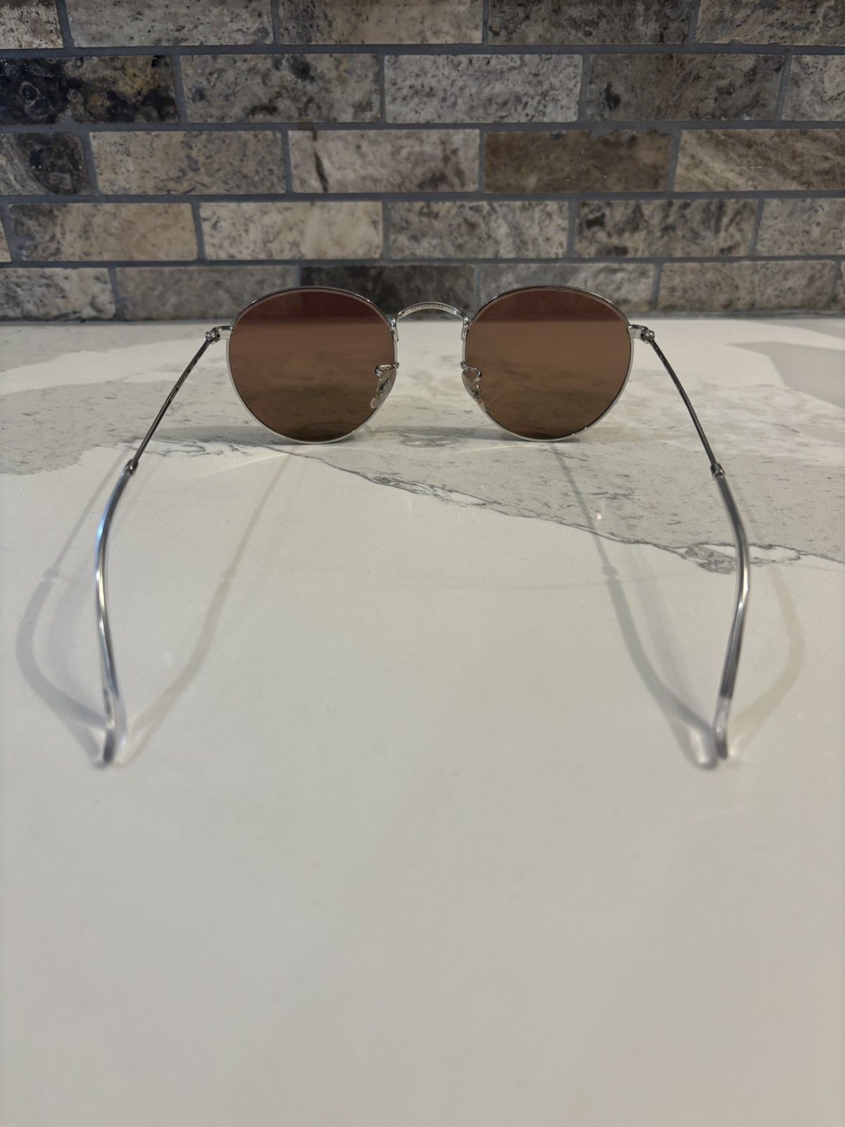 RayBan Ray Ban RB3447 Round Metal Polished Silver Size ONE SIZE - 8 Thumbnail