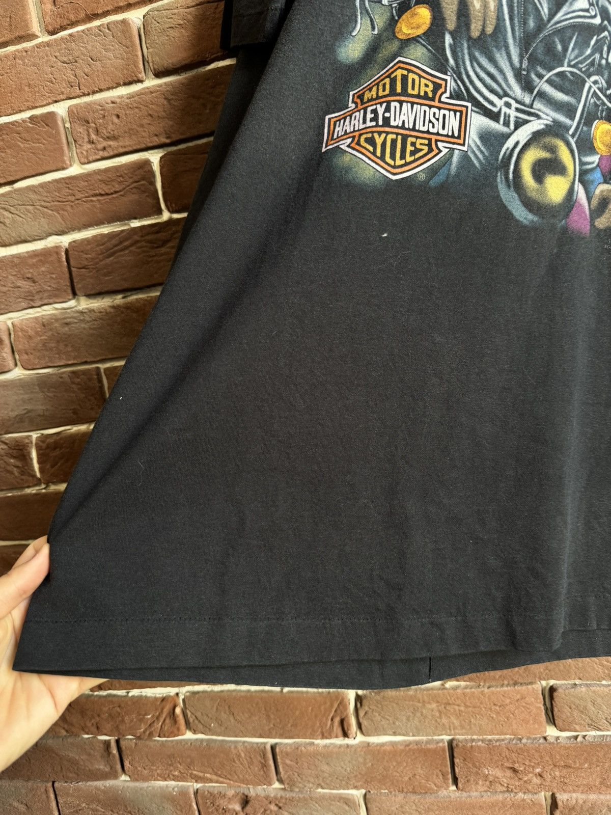 Harley Davidson Vintage 1991 3d emblem the great American hog Harley tee 90s Size US XL / EU 56 / 4 - 8 Thumbnail
